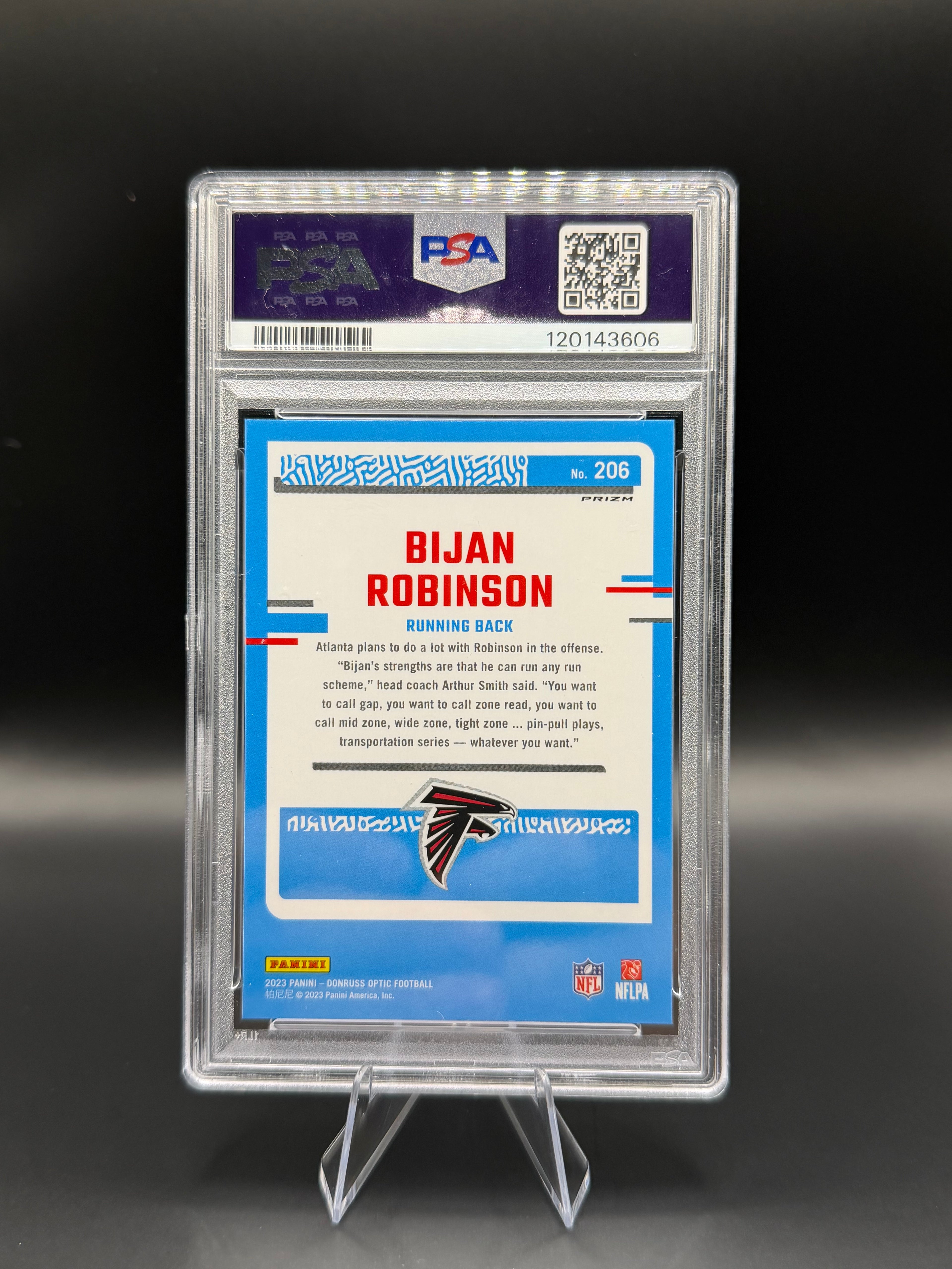 2023 Donruss Optic Bijan Robinson Green Velocity RC