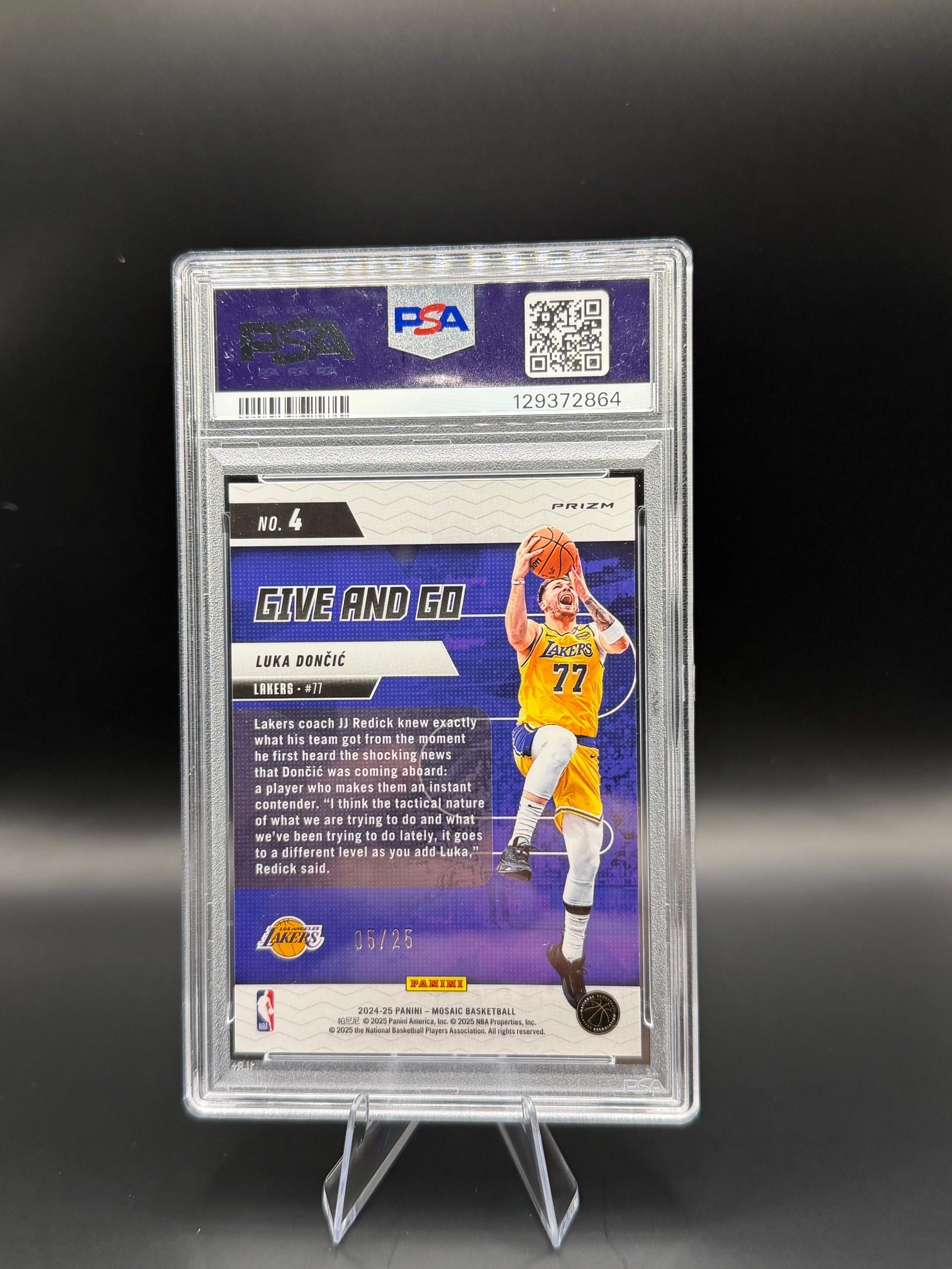 2024 Mosaic Luka Doncic Give and Go-Orange Fluorescent /25