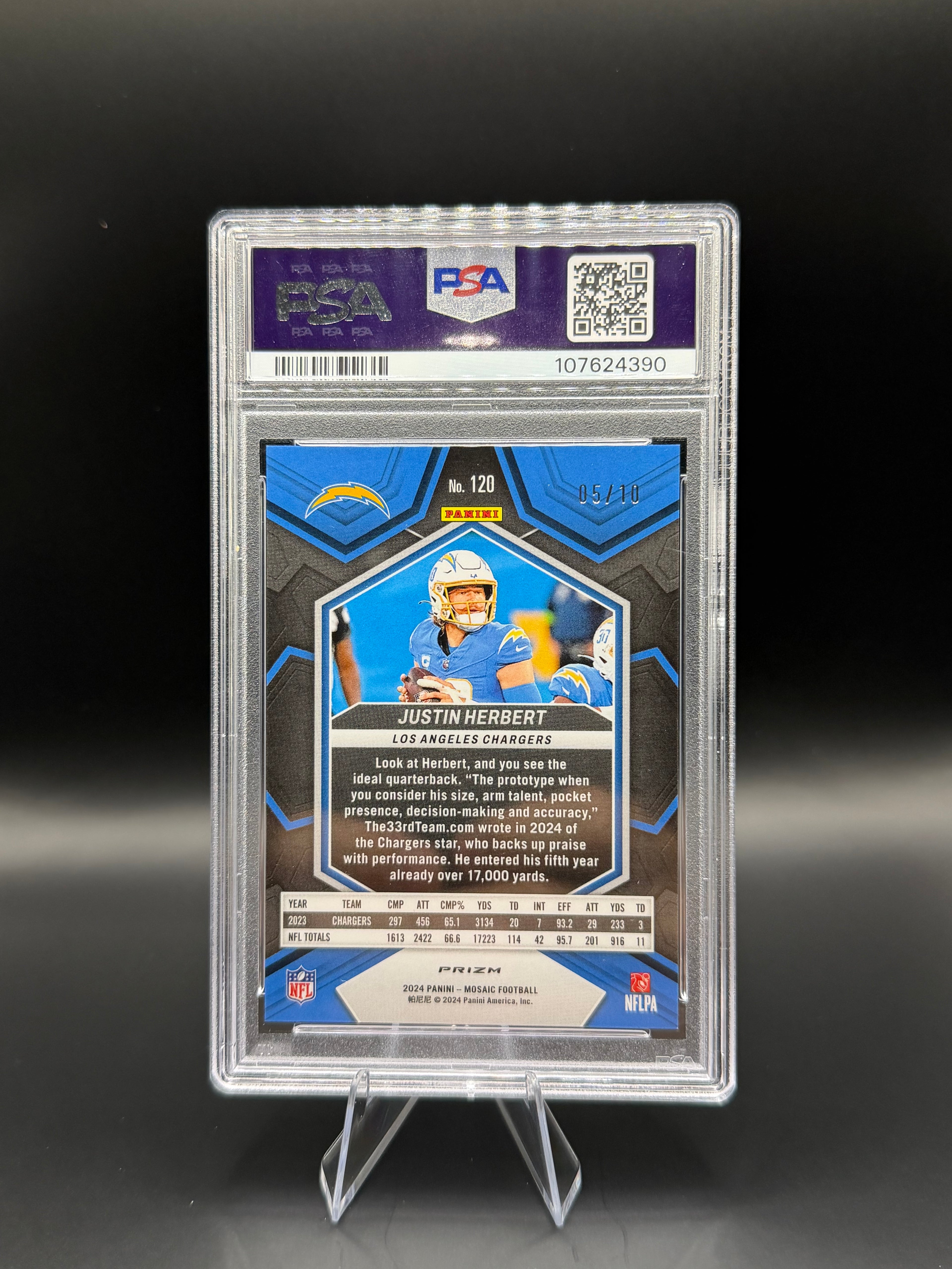 2024 Mosaic Justin Herbert Gold No Huddle
