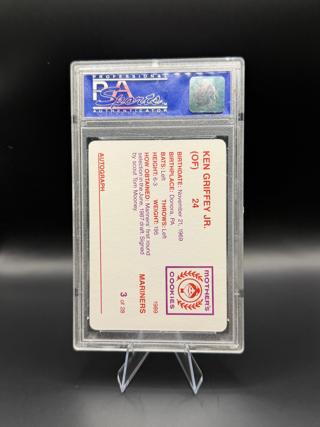 1989 Mother's Cookies #3 Ken Griffey Jr