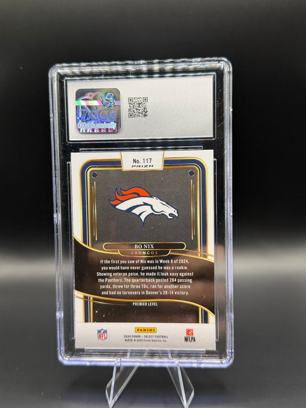 2024 Panini Select #117 Bo Nix Black & Green Shock