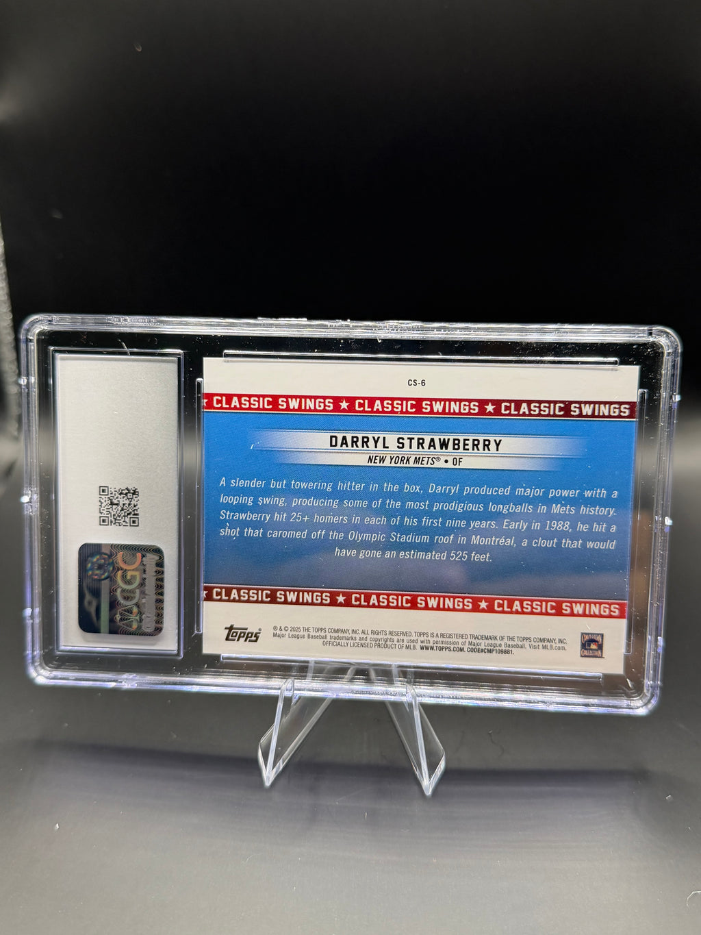 2025 Topps All-Star Game Classic Swings #CS-6 Darryl Strawberry