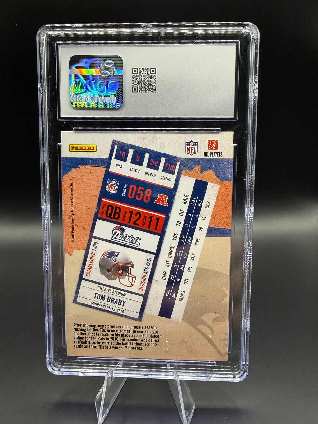 2010 Playoff Contenders #058 Tom Brady