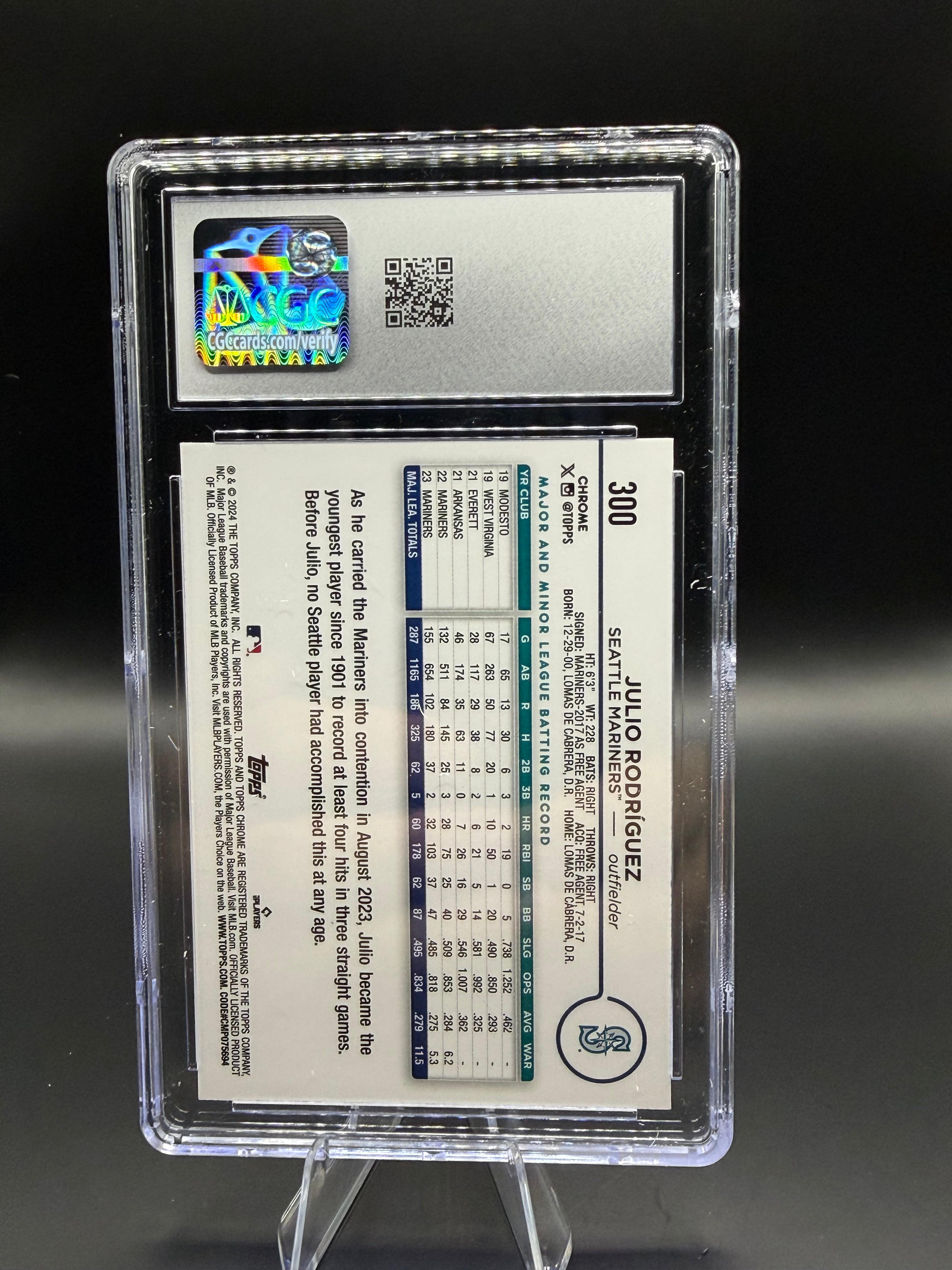 2024 Topps Chrome #300 Julio Rodriguez Pink Refractor