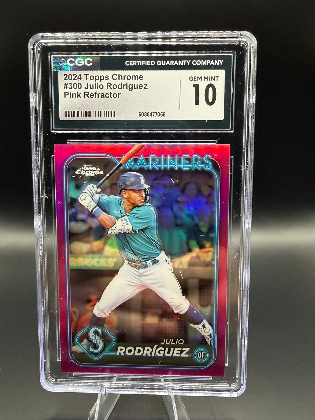 2024 Topps Chrome #300 Julio Rodriguez Pink Refractor