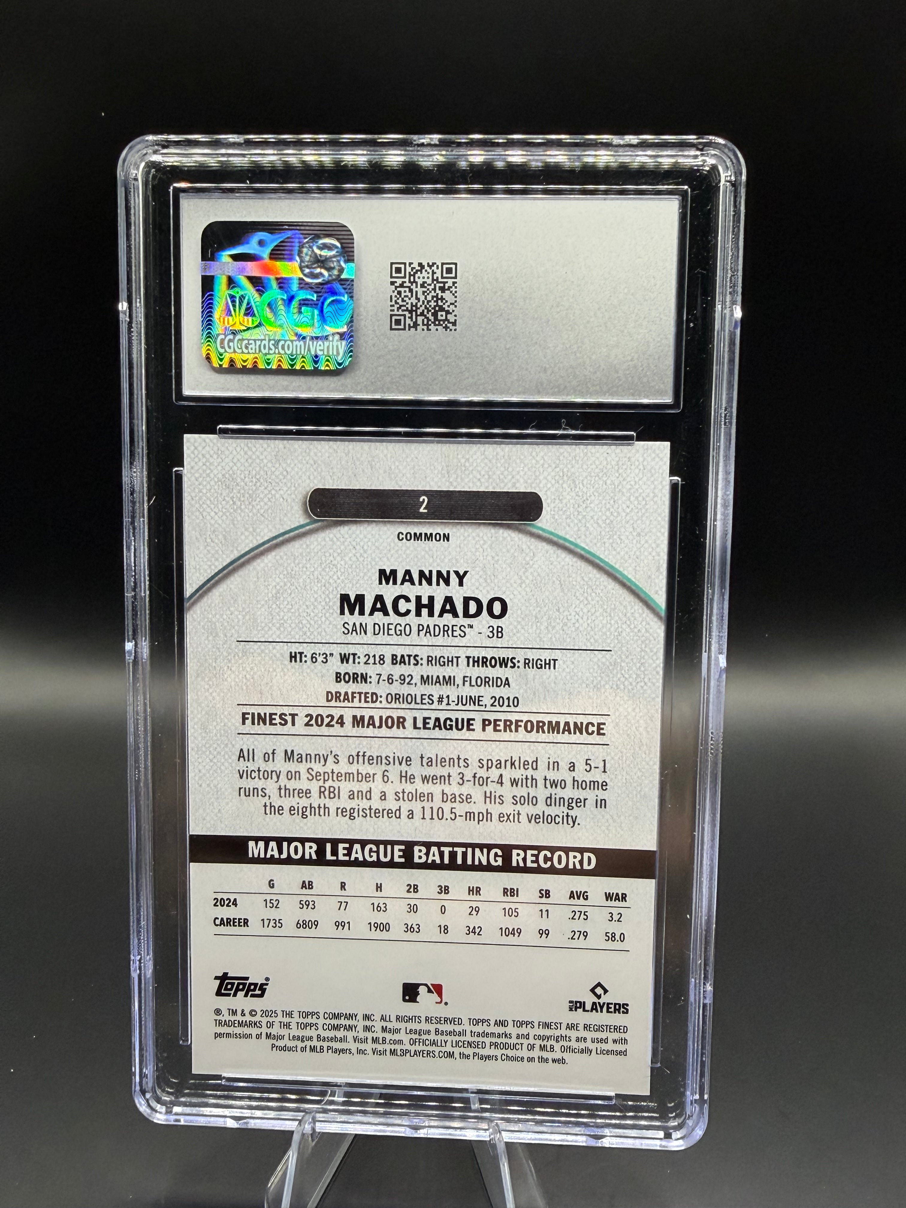2025 Topps #2 Manny Machado Pearl Checkerboard Refractor /60