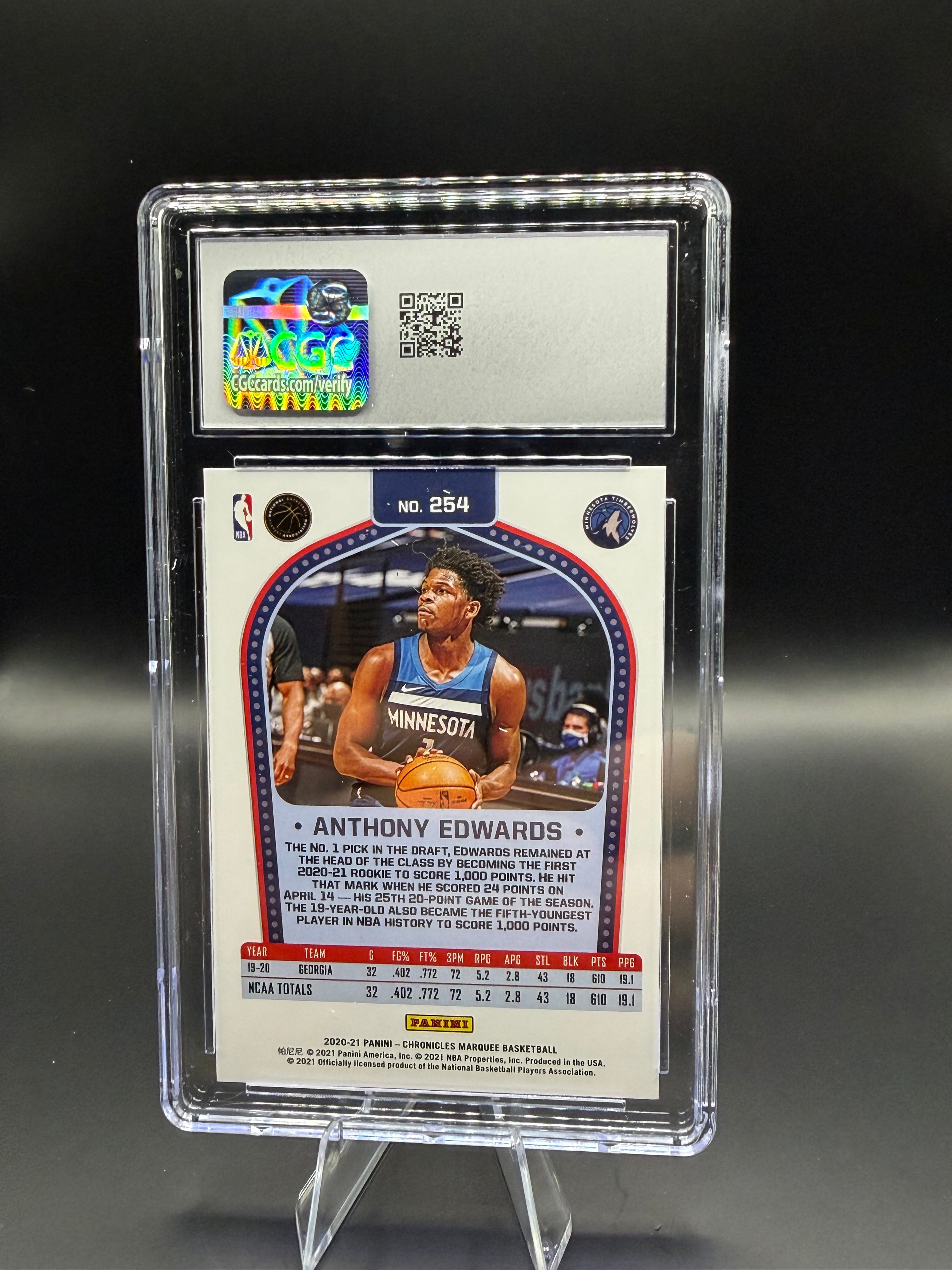 2020-21 Panini Chronicles  Marquee #254 Anthony Edwards RC