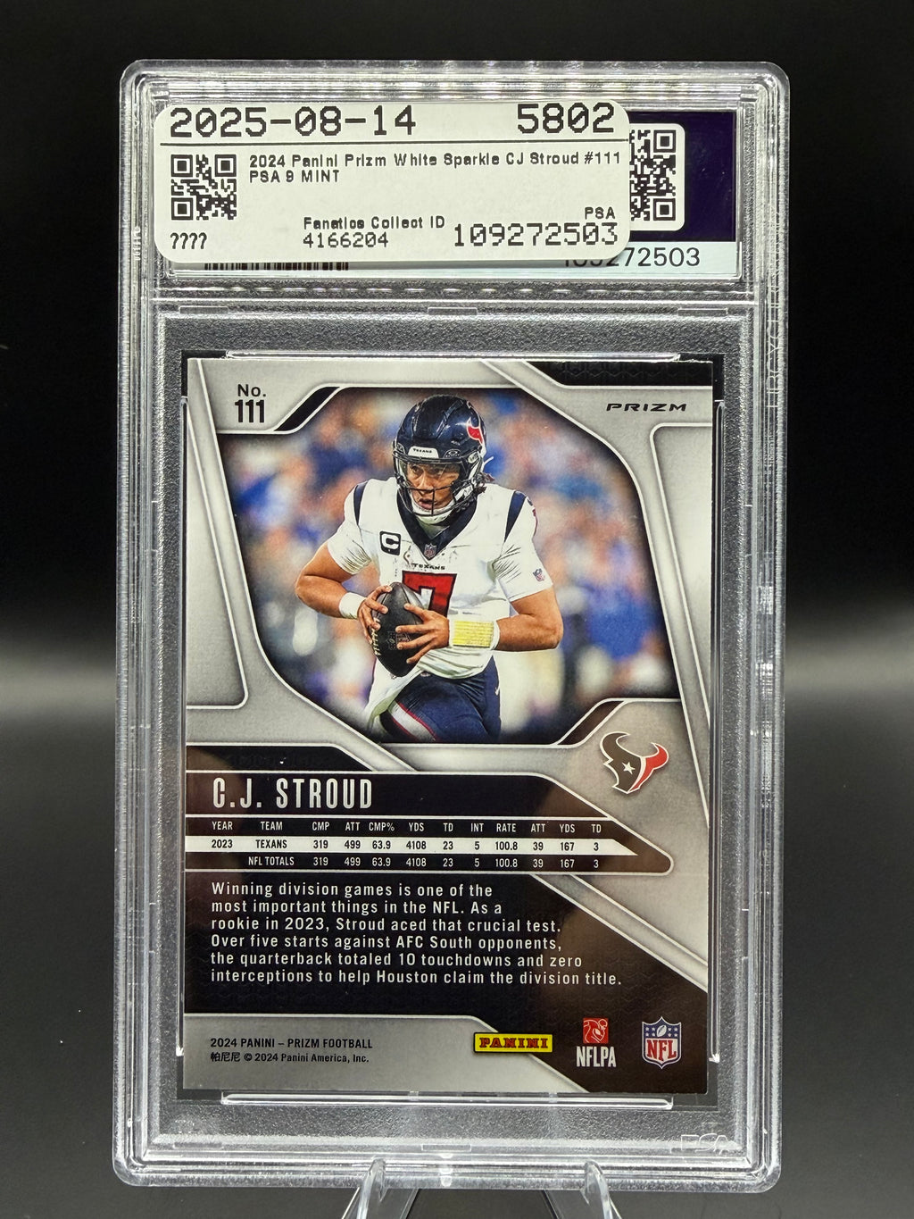 2024 Prizm CJ Stroud White Sparkle