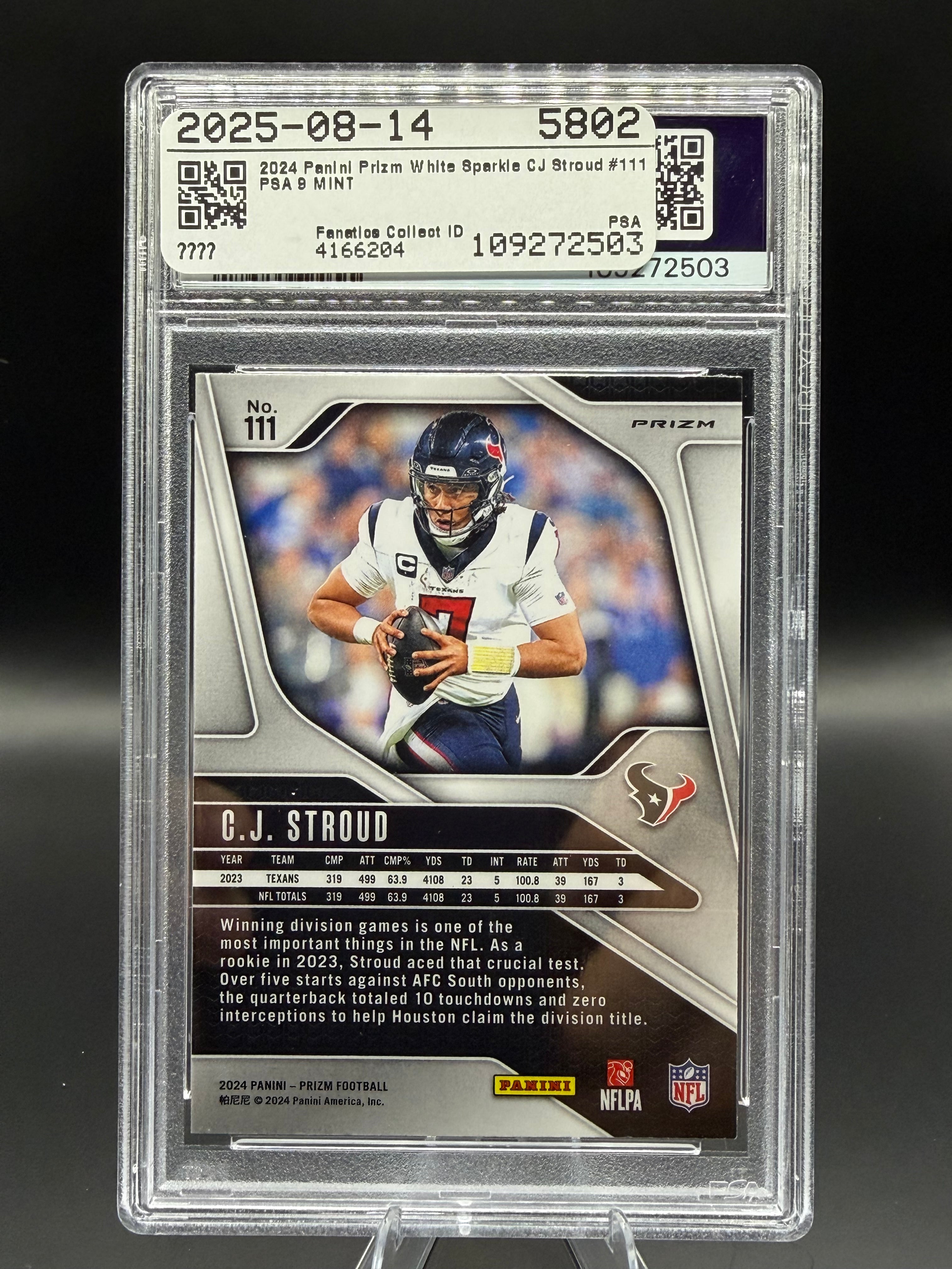 2024 Prizm CJ Stroud White Sparkle