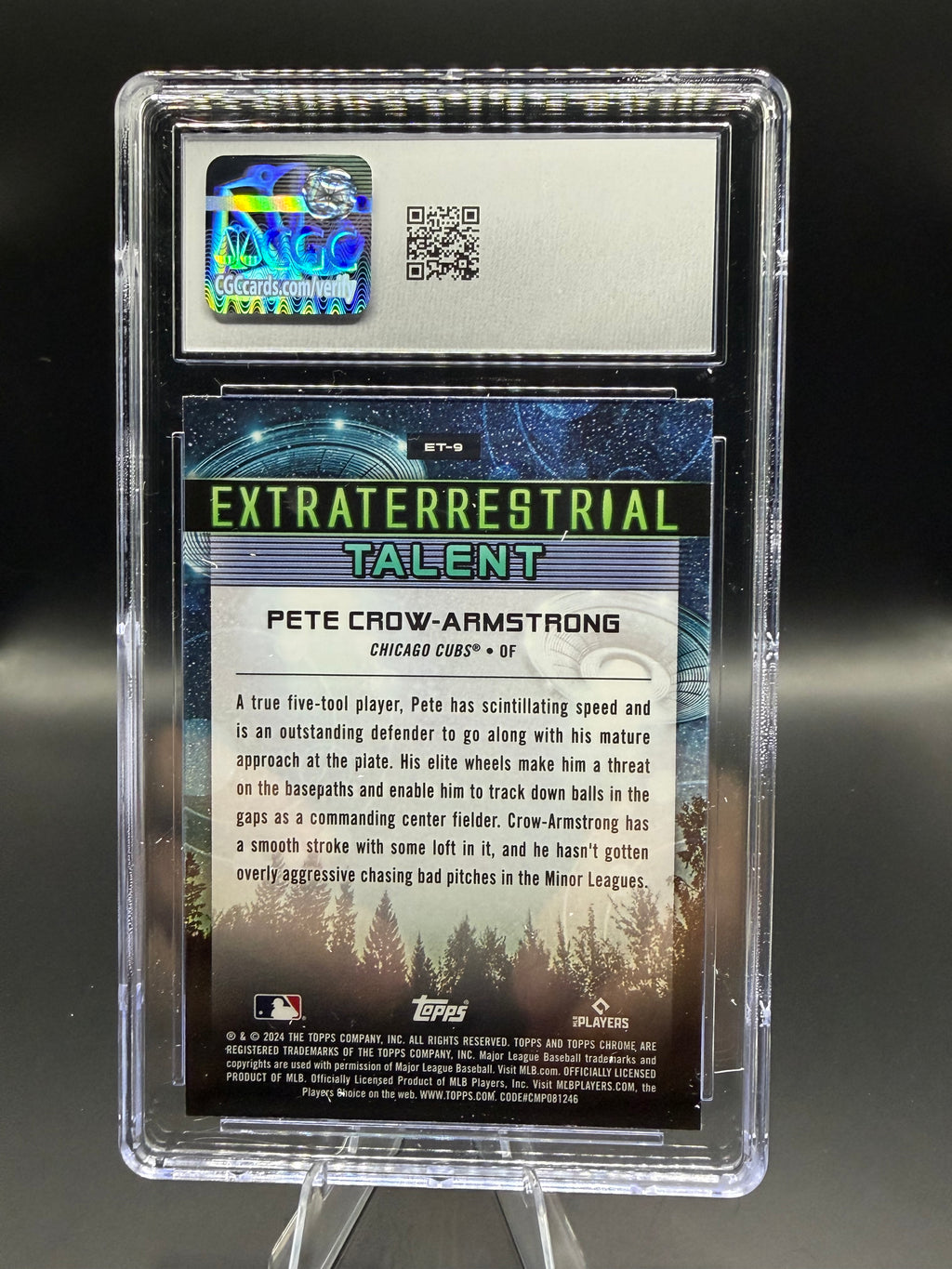 2024 Topps Cosmic Chrome Extraterrestrial Talent #ET-9 Pete Crow-Armstrong RC
