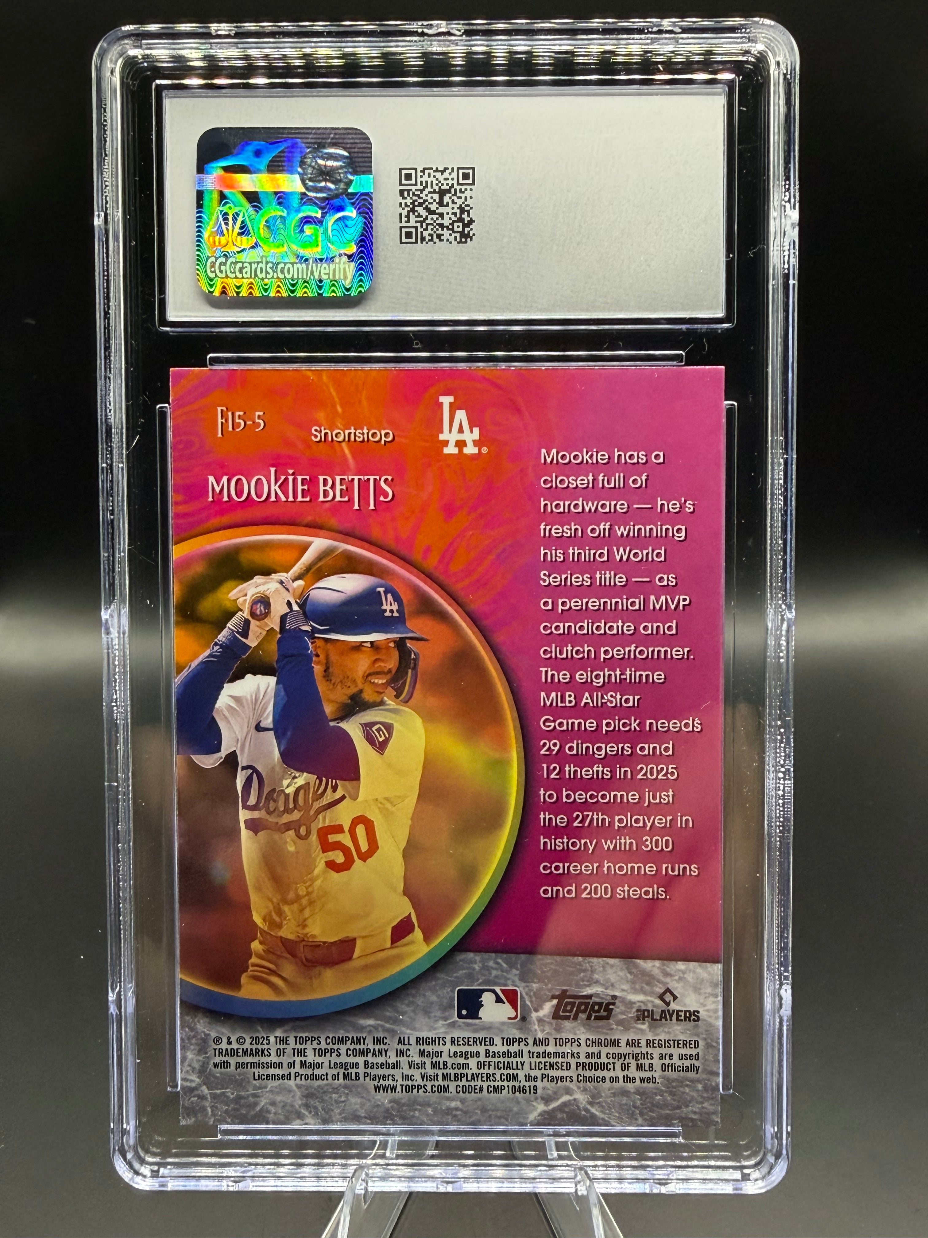2025 Topps Chrome #F15-5 Mookie Betts