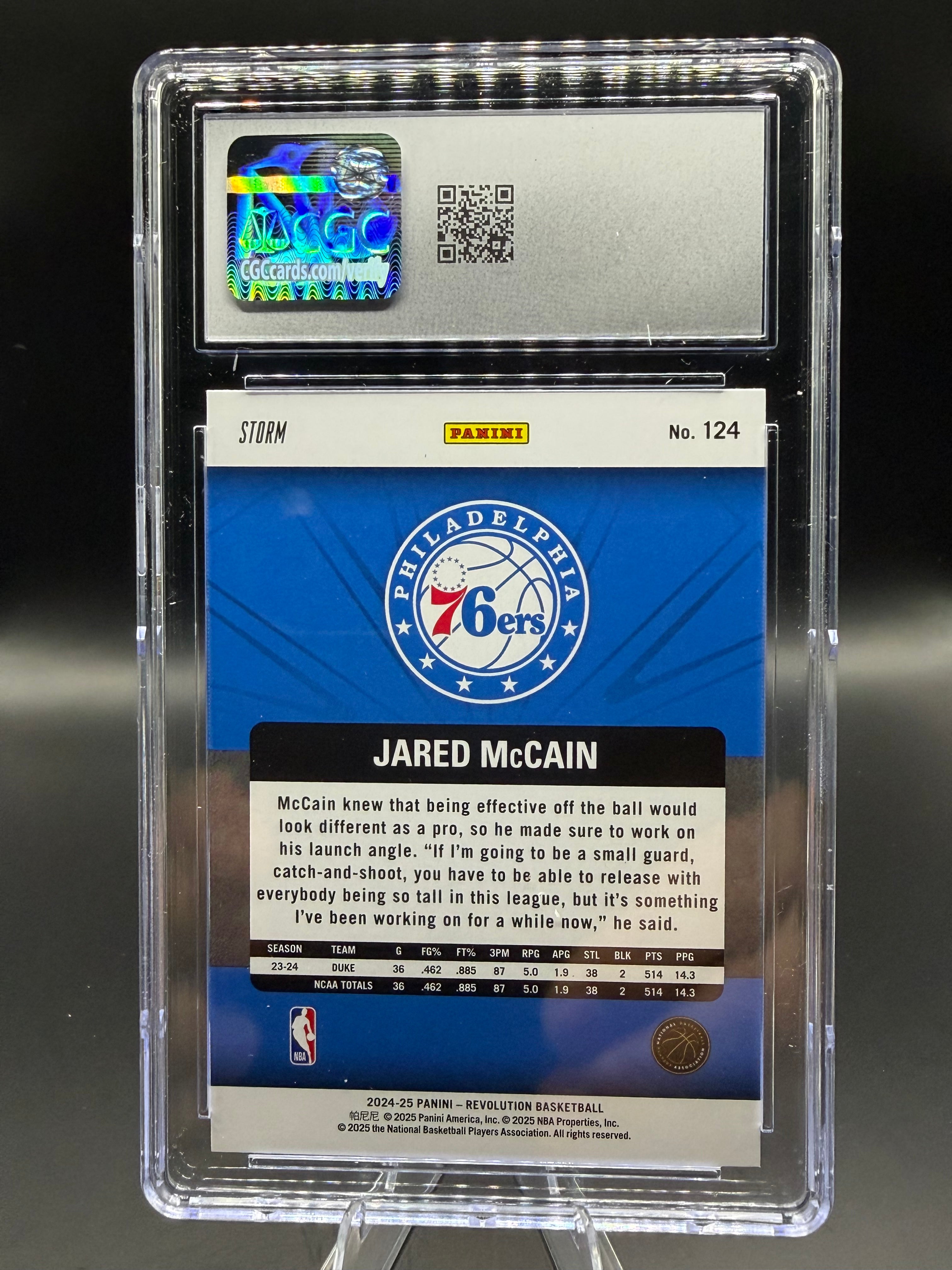 2024-25 Panini Revolution #124 Jared McCain Blue Storm RC