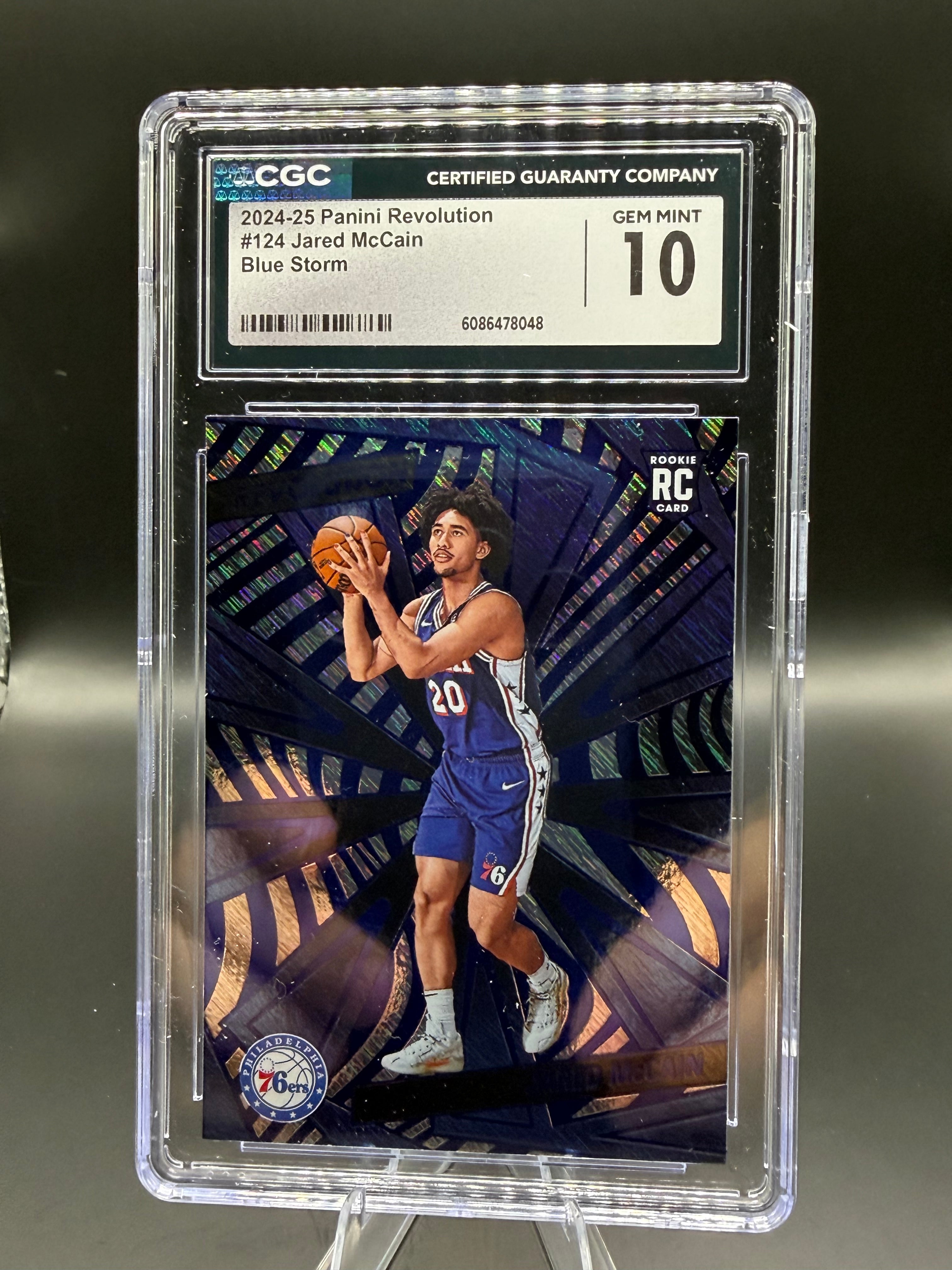 2024-25 Panini Revolution #124 Jared McCain Blue Storm RC