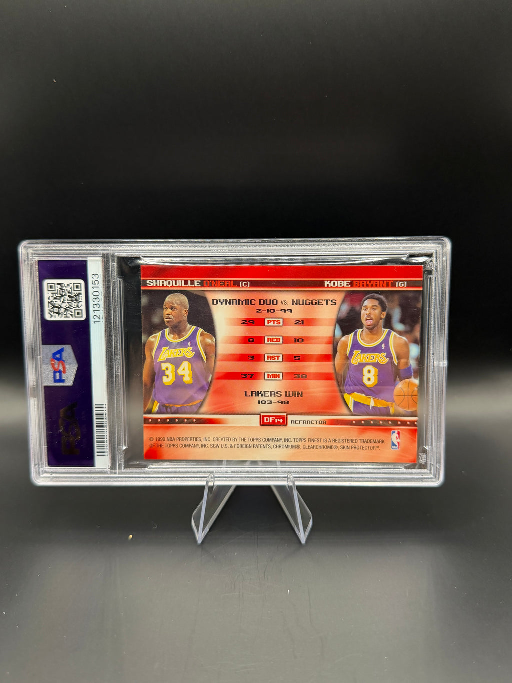 1999 Finest DBL. Feat. K. Bryant/ S. O'Neal Refractor/Non-Ref