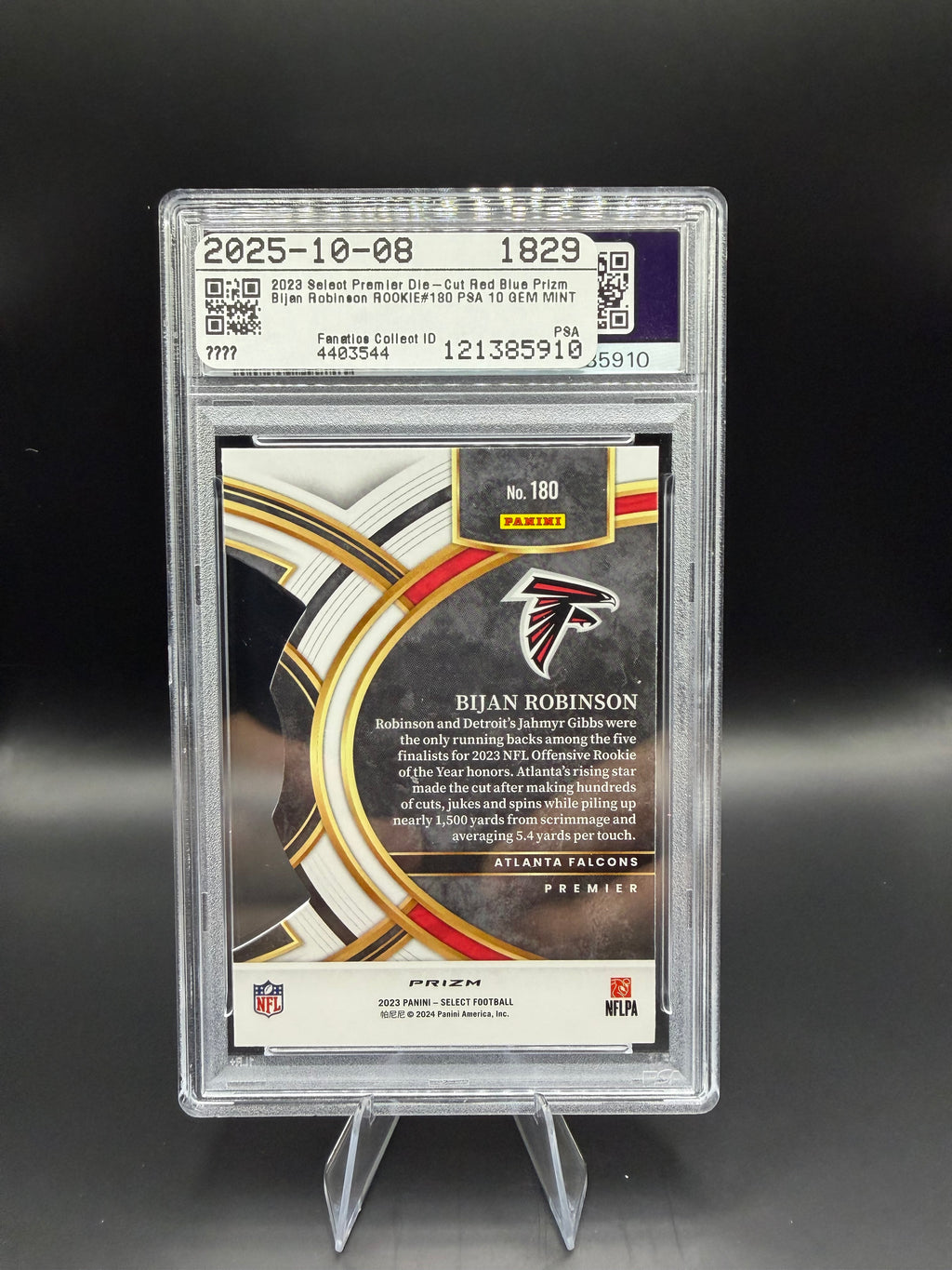 2023 Select Bijan Robinson Die-Cut Red & Blue Prizm