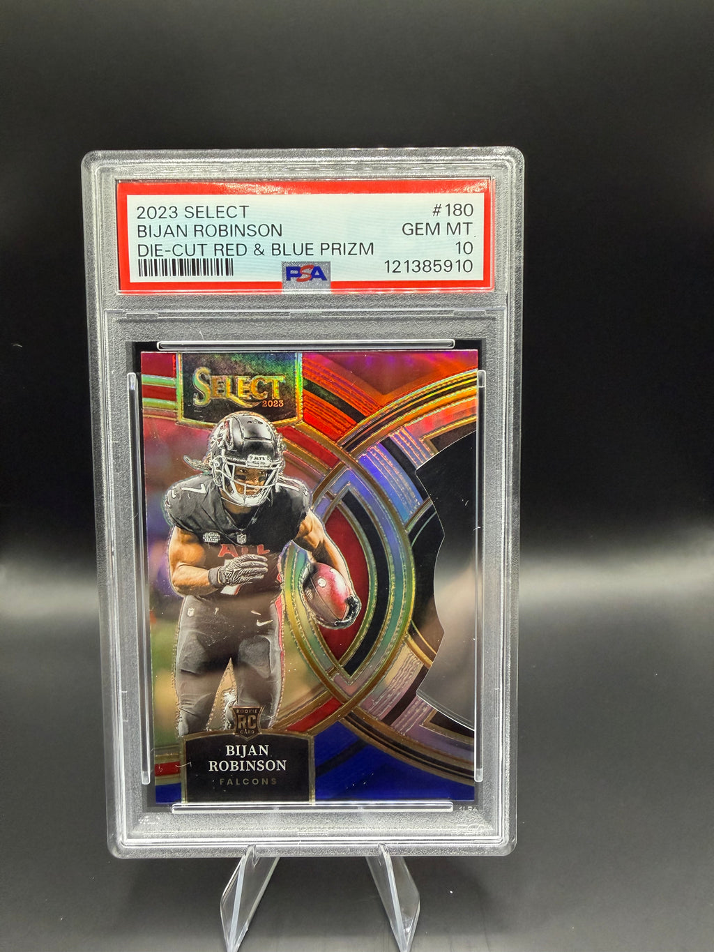 2023 Select Bijan Robinson Die-Cut Red & Blue Prizm