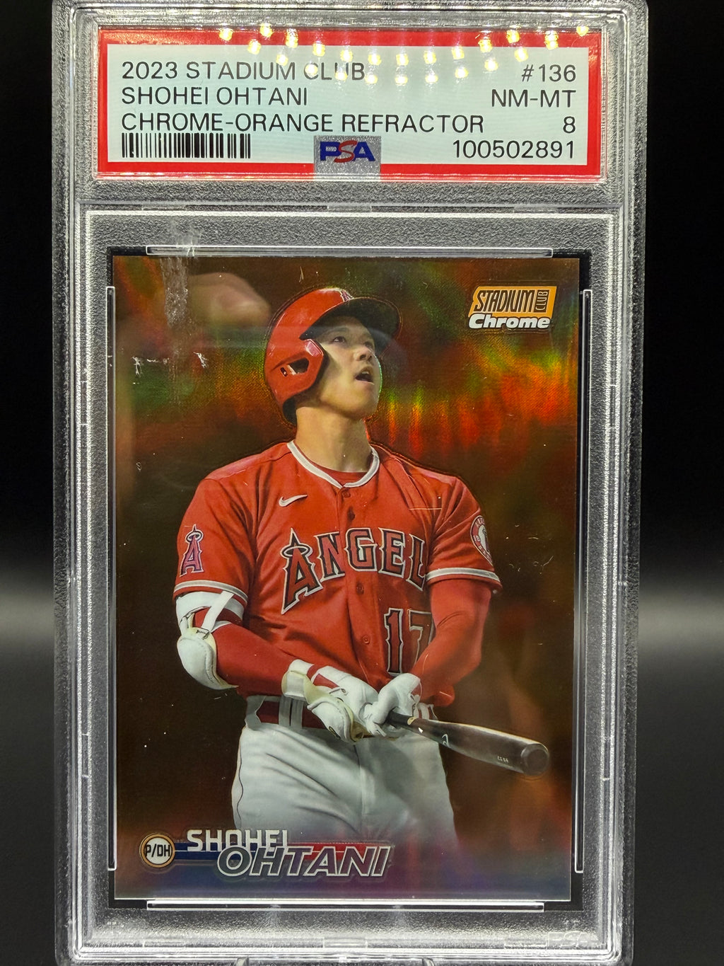 2023 Stadium Club Shohei Ohtani Chrome-Orange Refractor /99