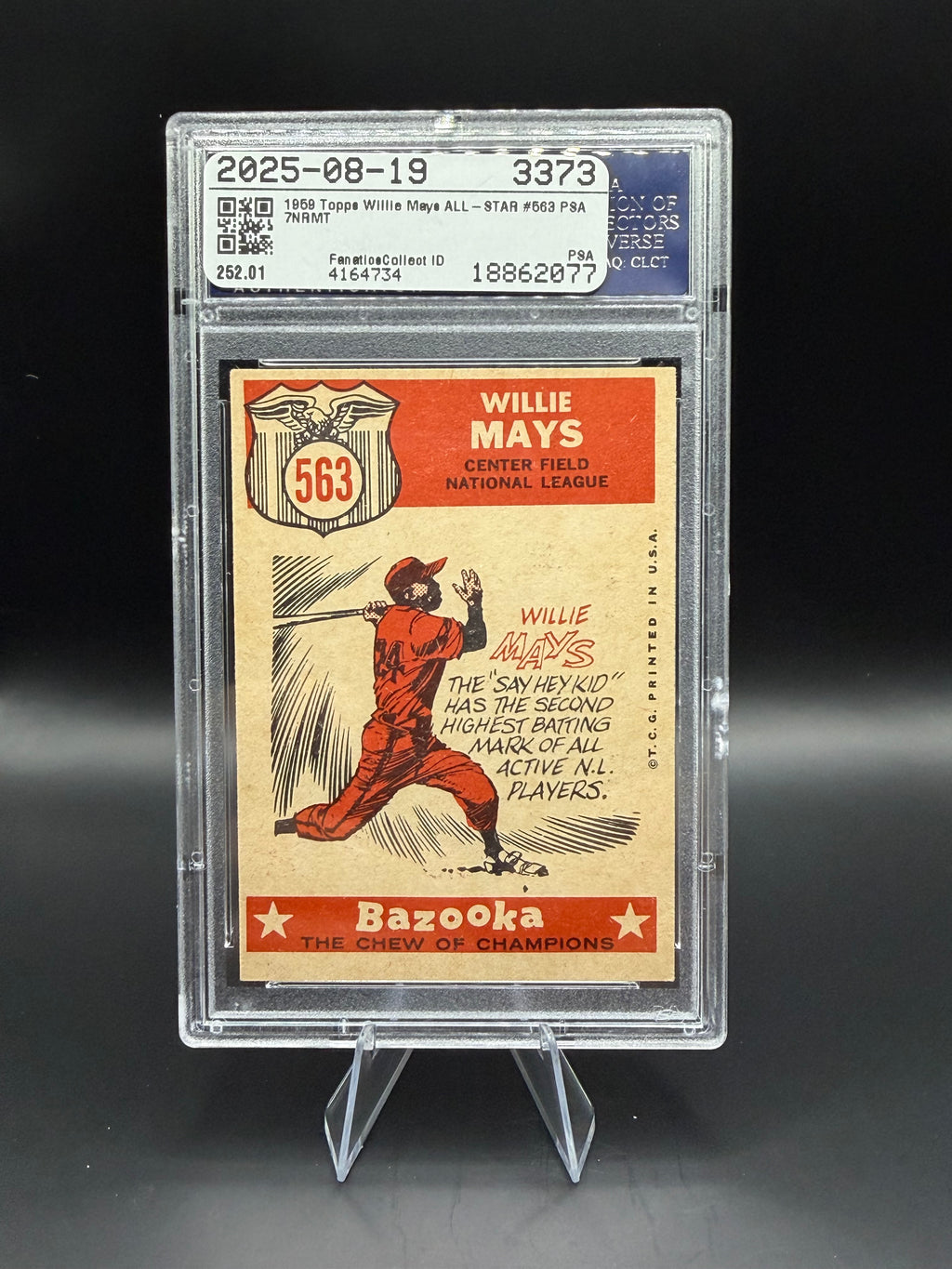 1959 Topps Willie Mays All Star