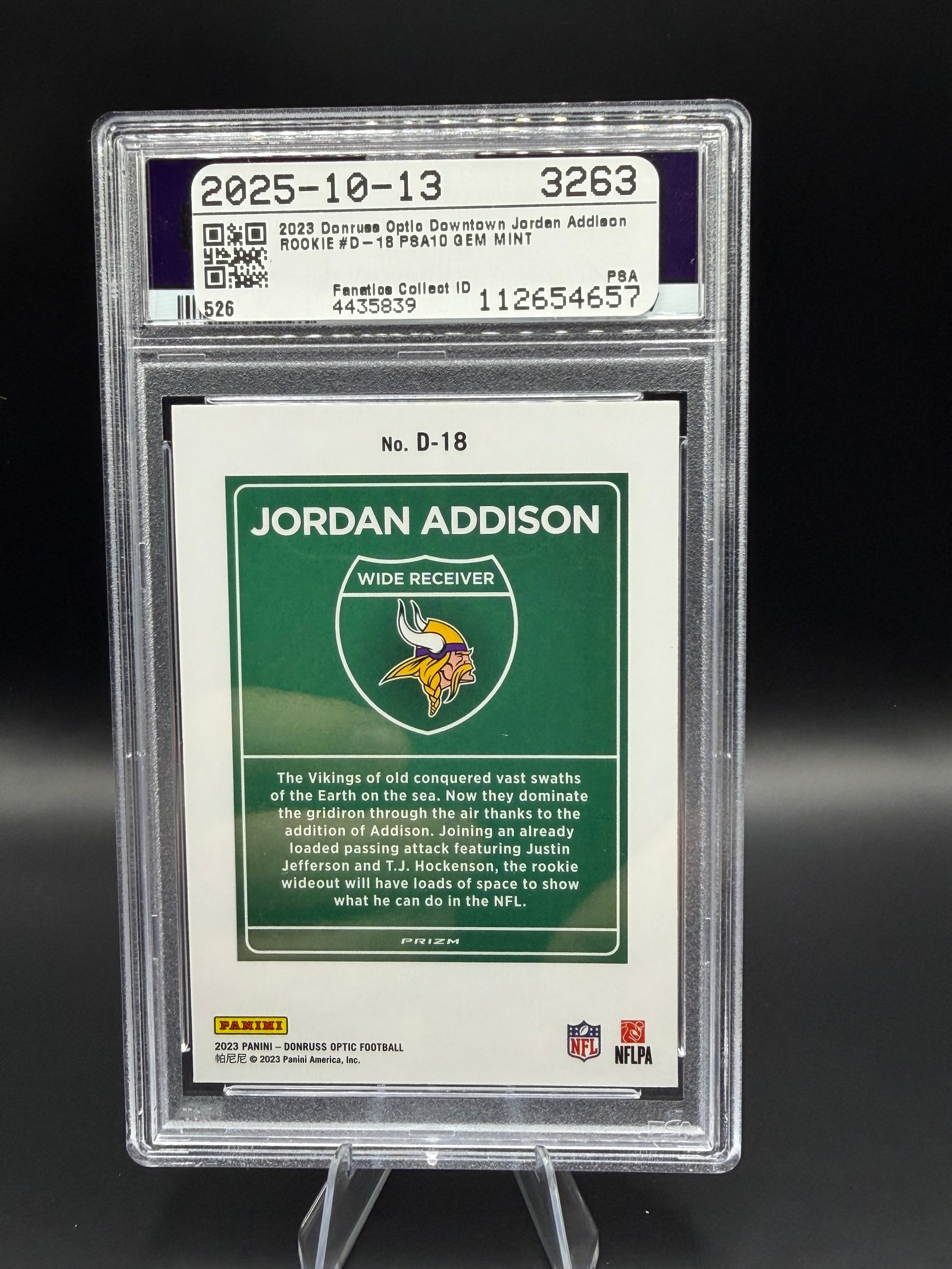 2023 Donruss Optic Jordan Addison Downtown