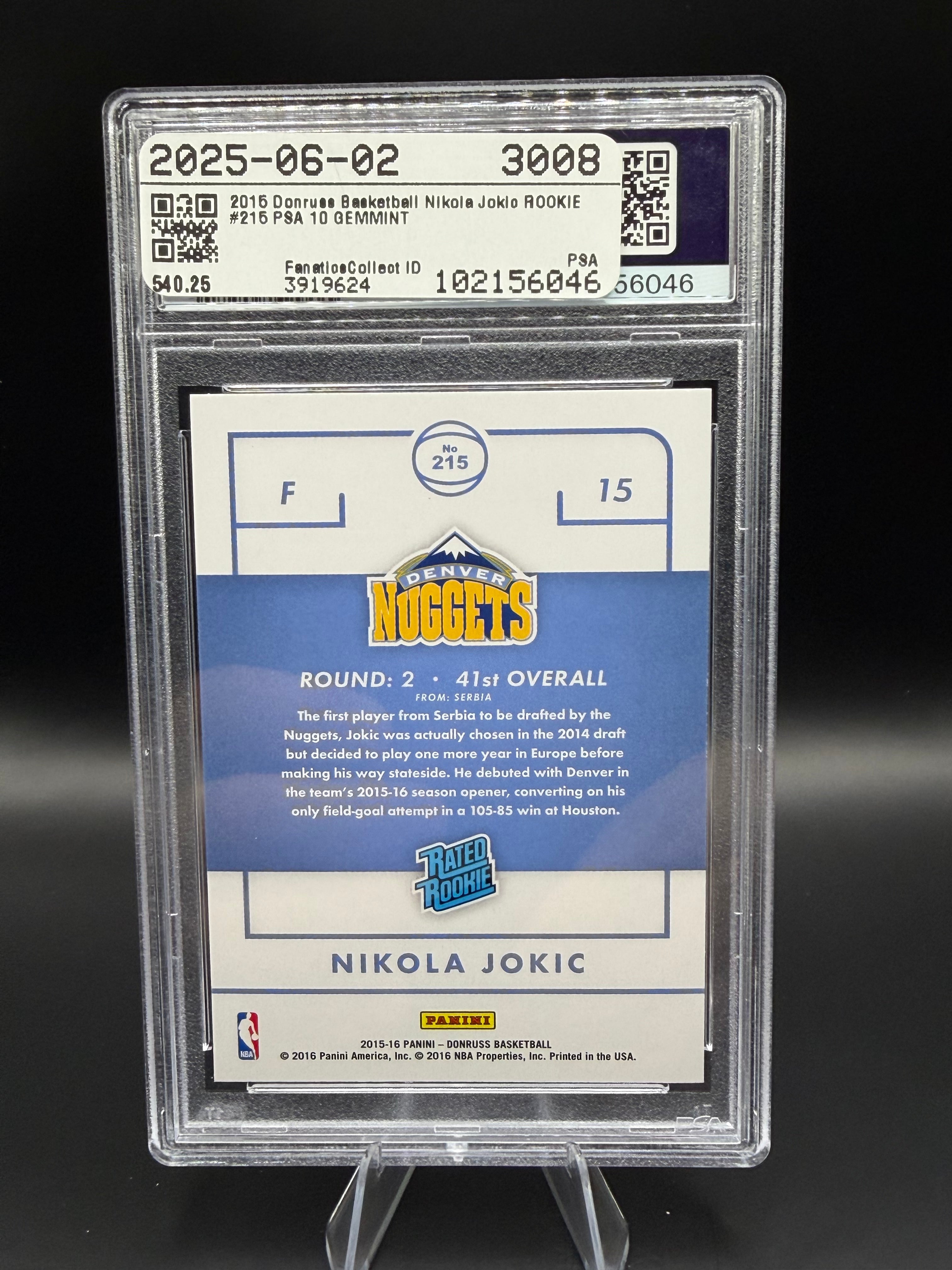 2015 Panini Donruss Nikola Jokic RC