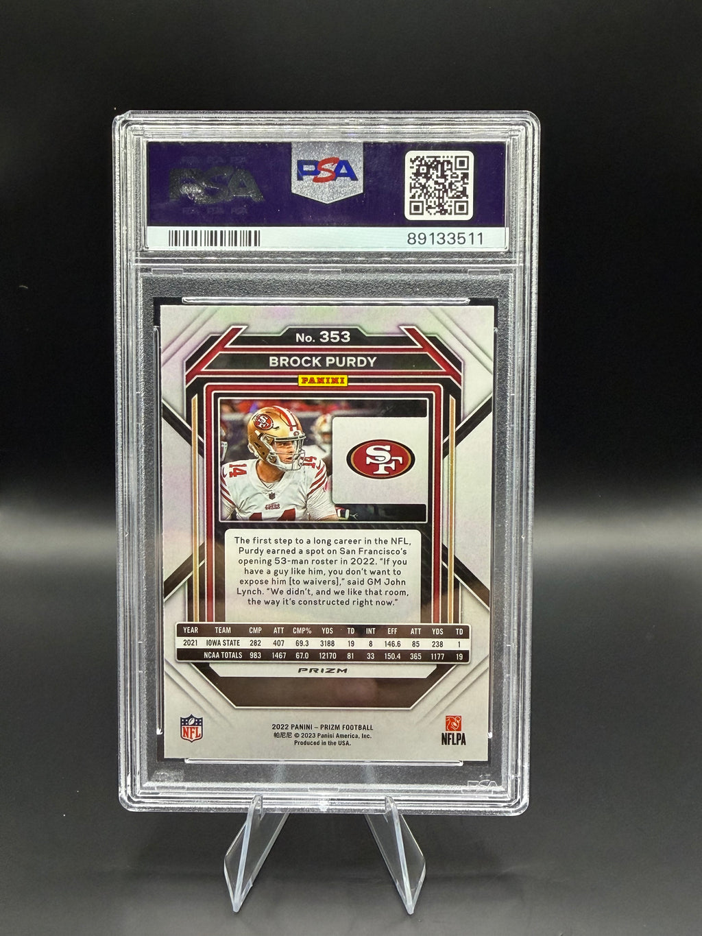 2022 Prizm Brock Purdy Red Sparkle