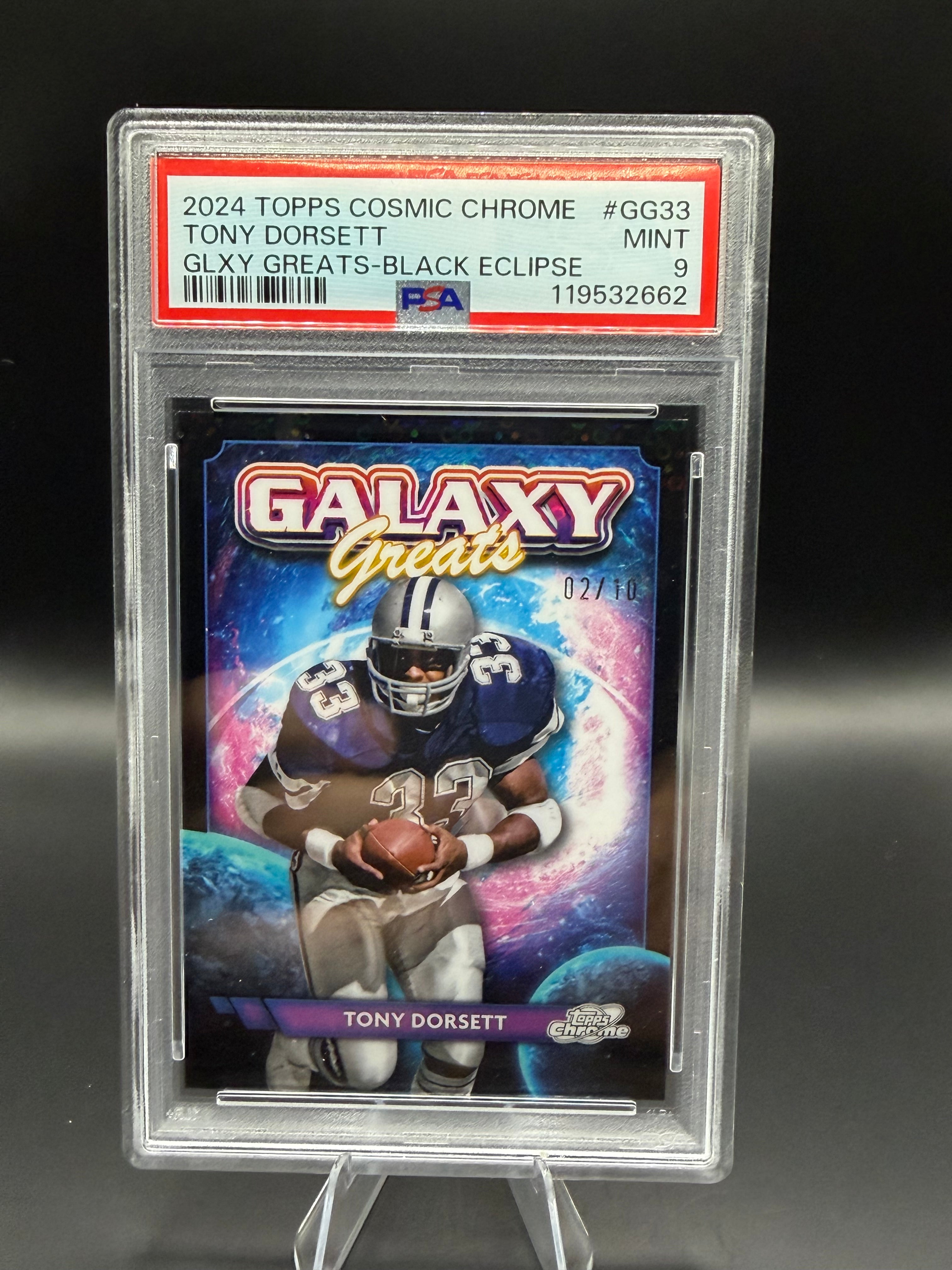 2024 Topps Cosmic Chrome Tony Dorsett Galaxy Greats-Black Eclipse /10