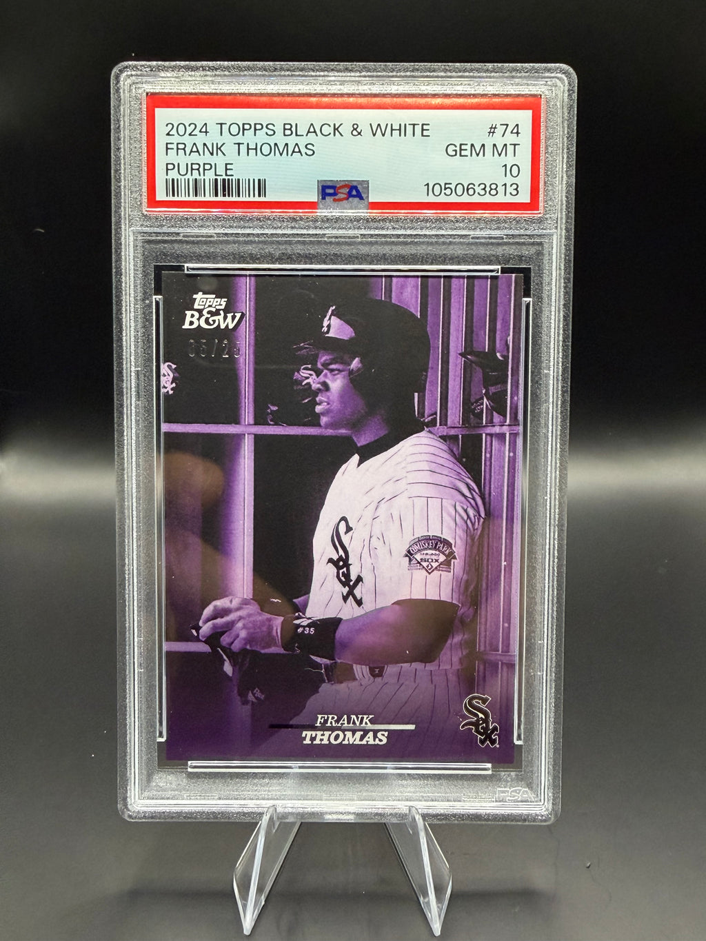 2024 Topps Black & White Frank Thomas Purple /25