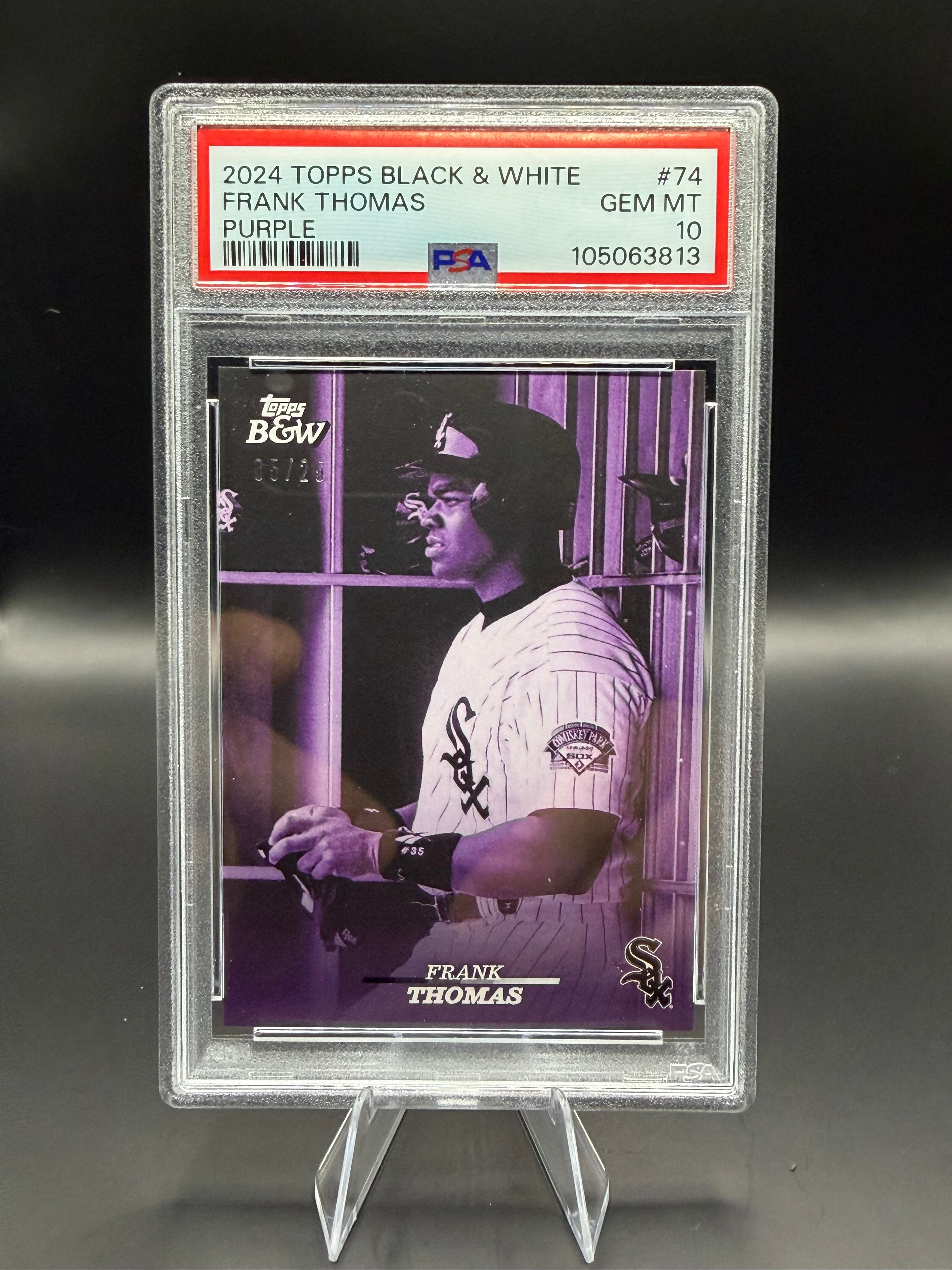 2024 Topps Black & White Frank Thomas Purple /25