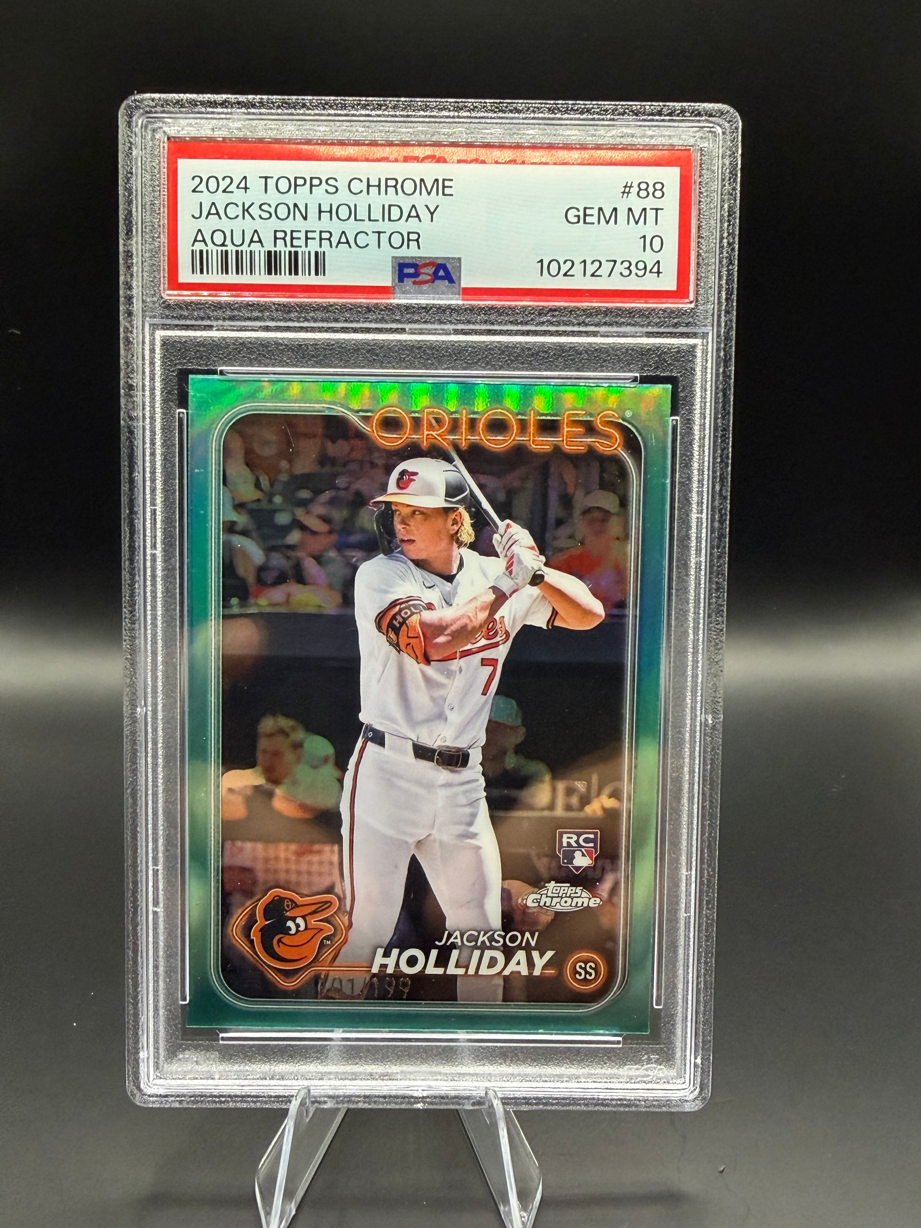 2024 Topps Chrome Jackson Holliday Aqua Refractor RC /199