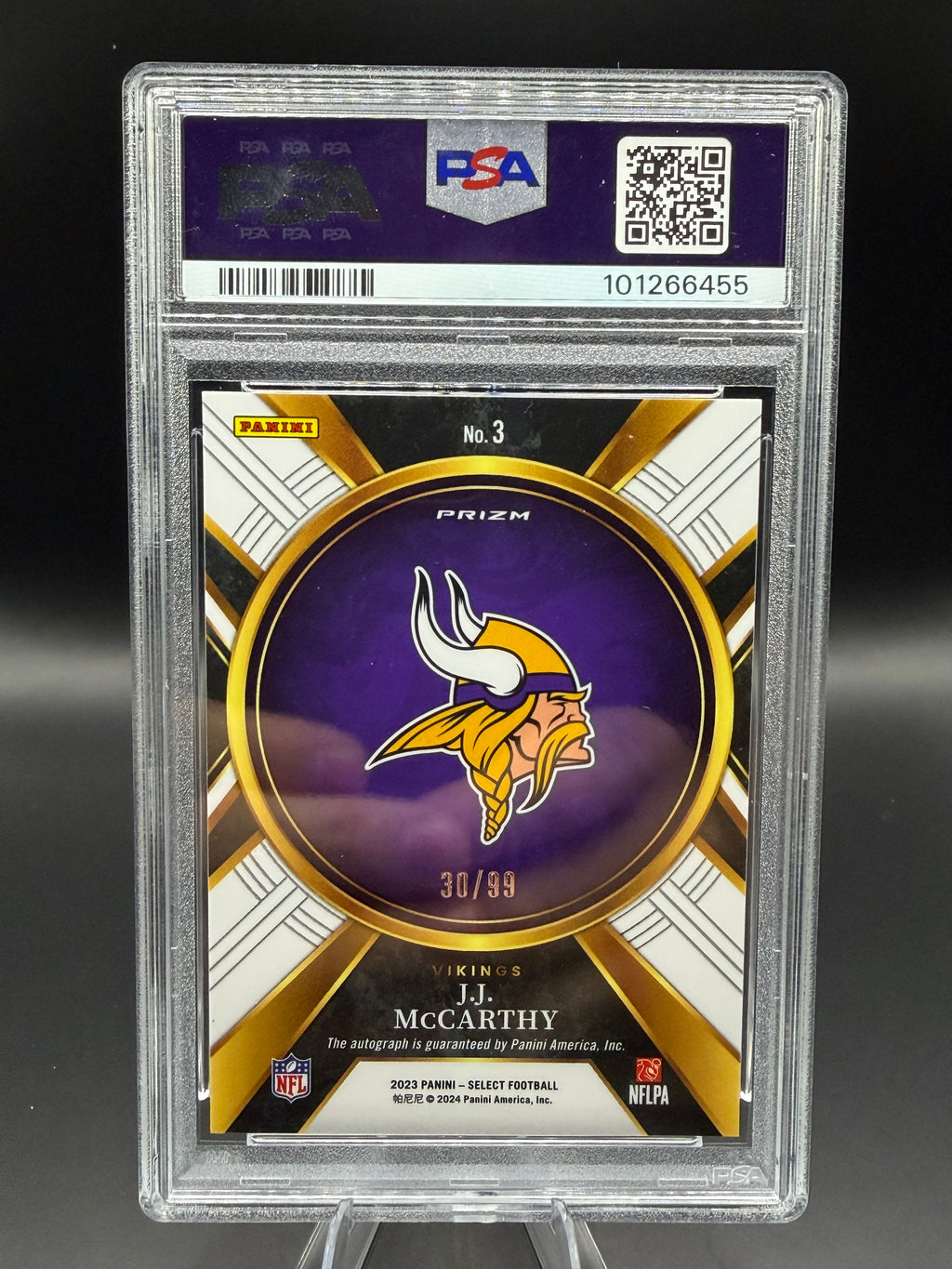 2023 Select JJ McCarthy '24 XRC Mystery Auto /99