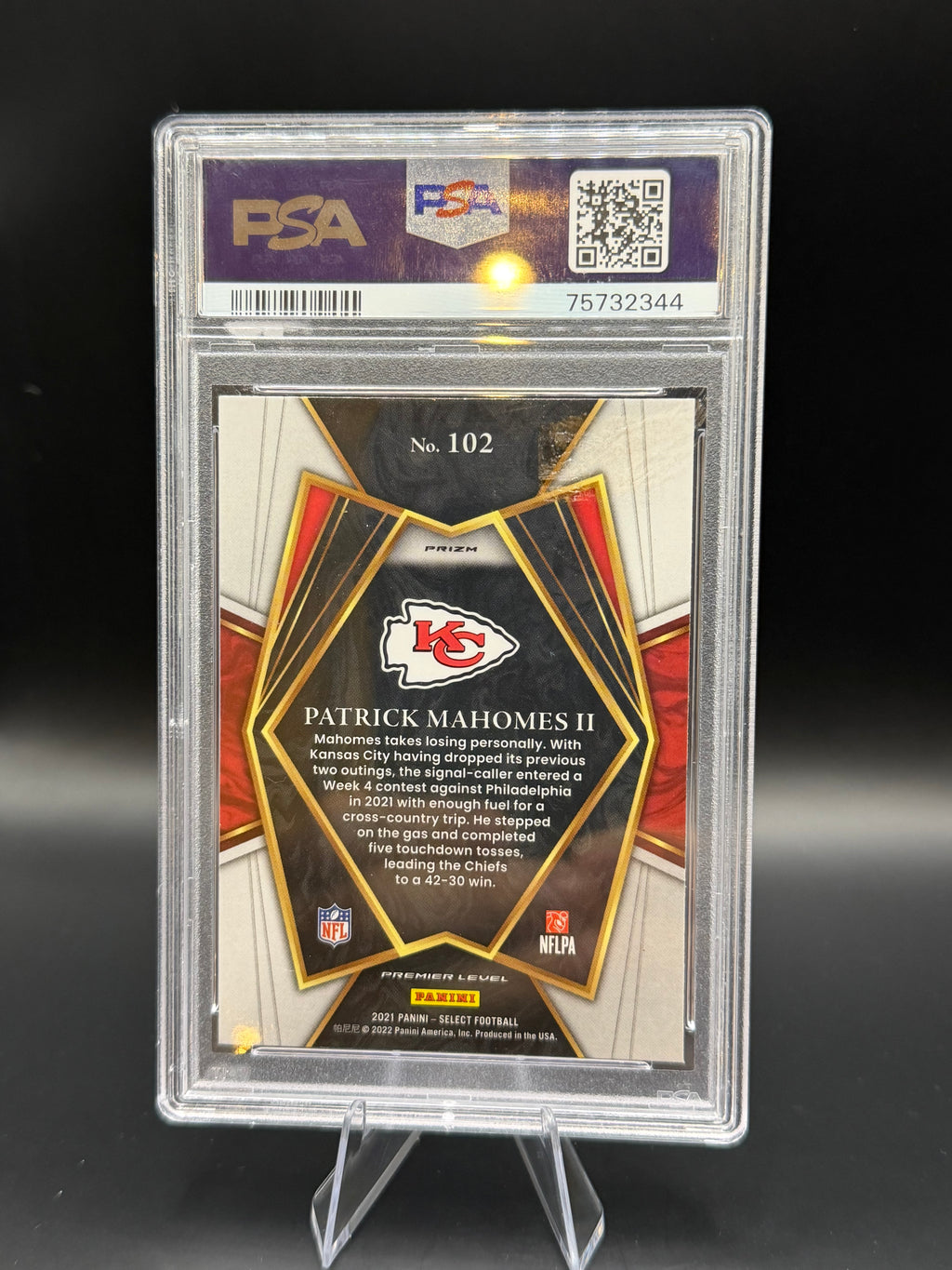 2021 Select Patrick Mahomes Disco Prizm