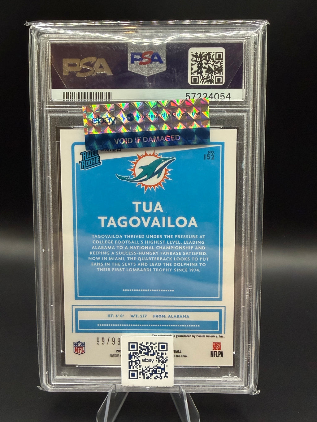 2020 Panini Donruss Optic Tua Tagovailoa Autograph /99
