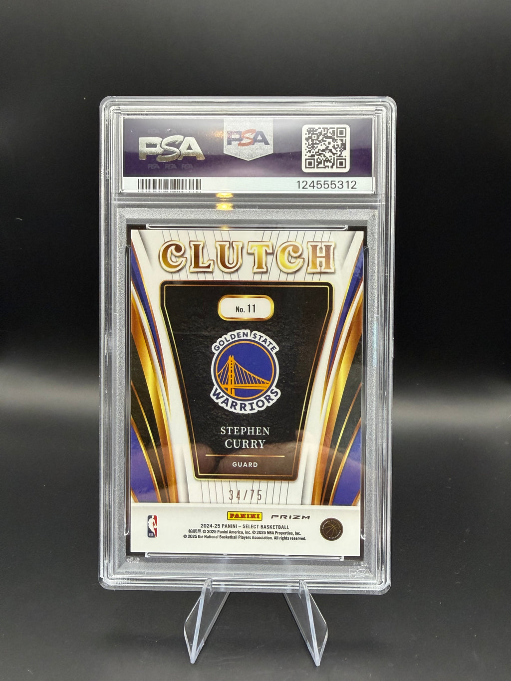 2024 Select Stephen Curry Clutch-Blue Prizm /75