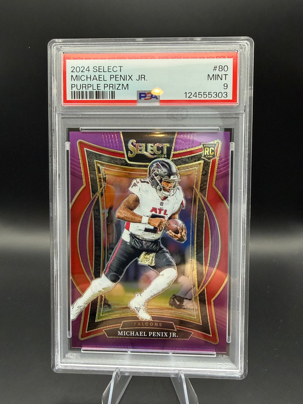 2024 Select Michael Penix Jr Purple Prizm RC /75