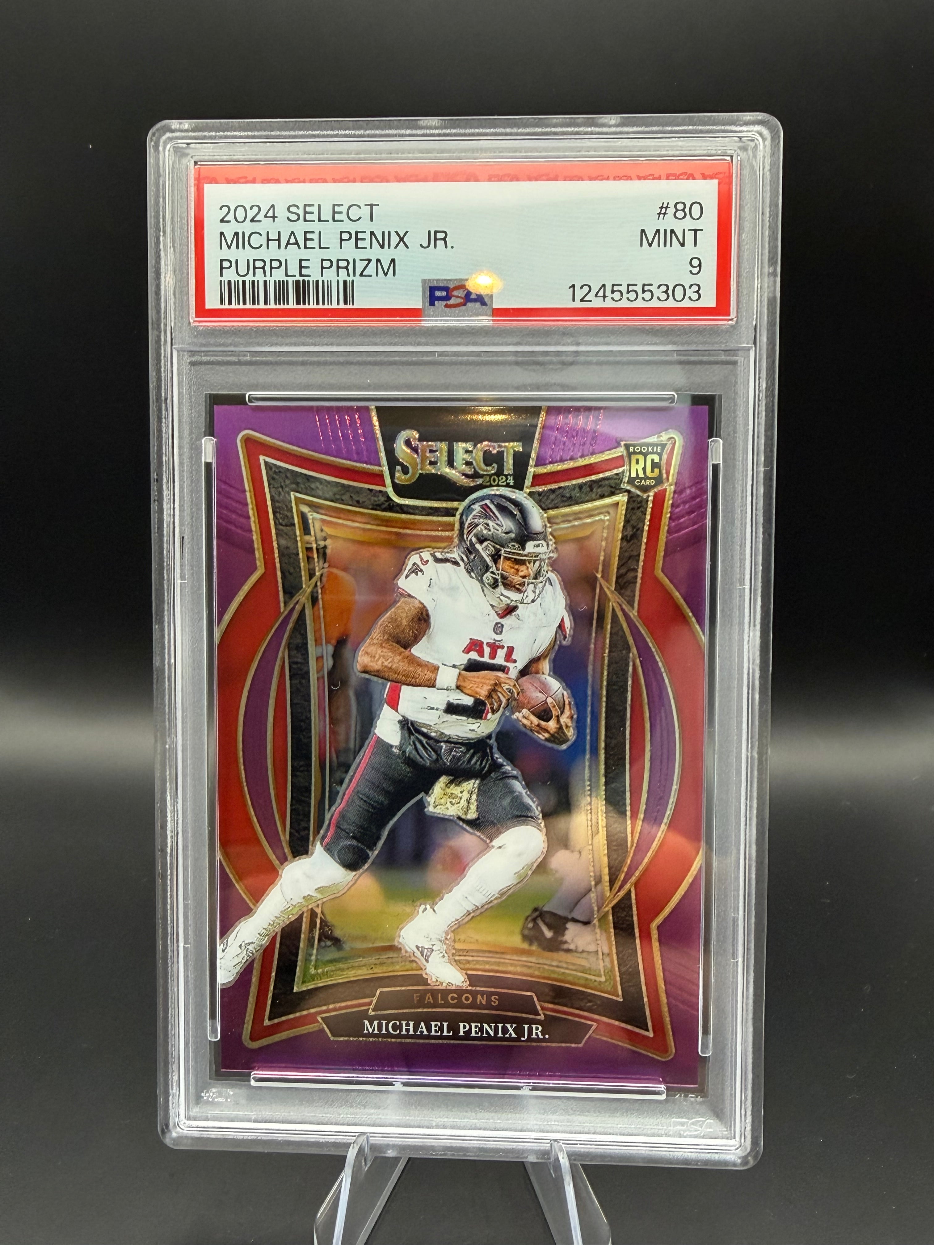 2024 Select Michael Penix Jr Purple Prizm RC /75