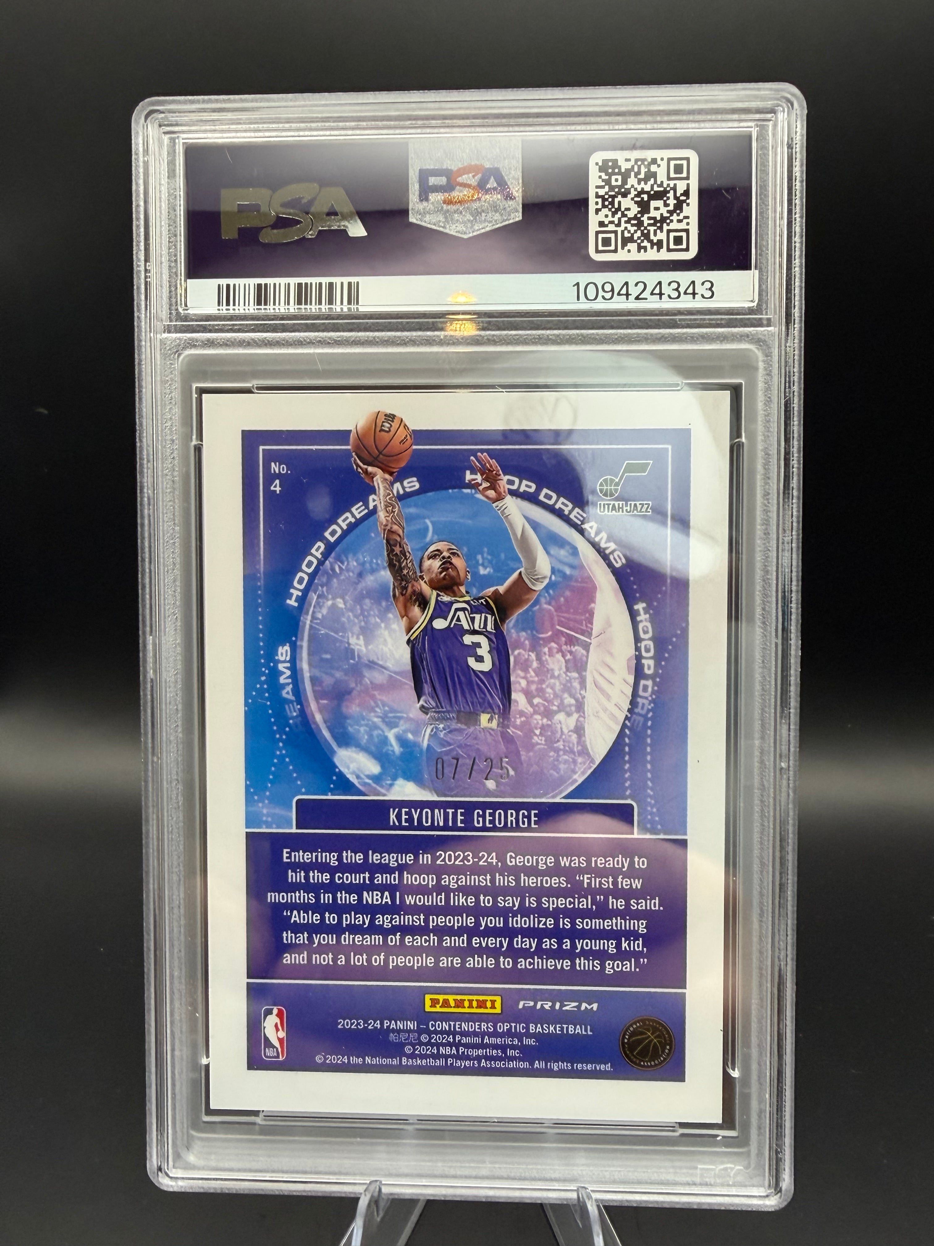 2023 Contenders Optic Keyonte George Hoop Dreams-Green Pulsar RC /25