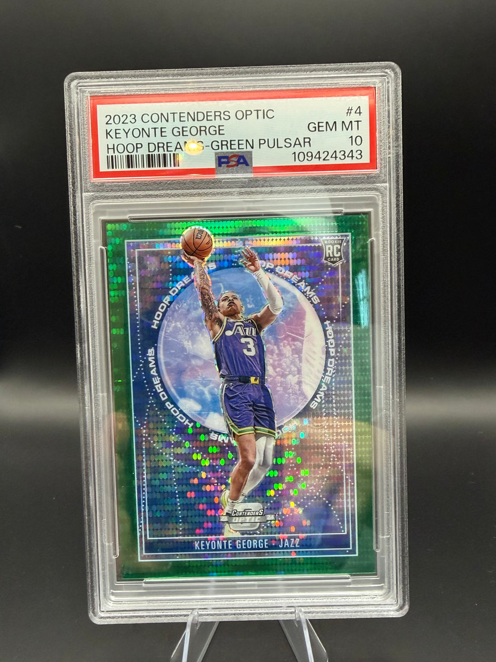 2023 Contenders Optic Keyonte George Hoop Dreams-Green Pulsar RC /25