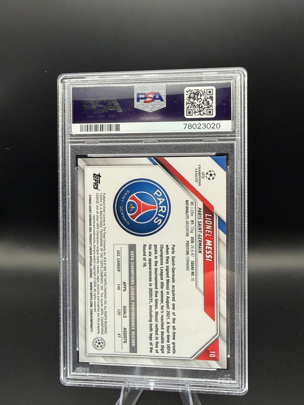 2021-22 Topps UCL Lionel Messi