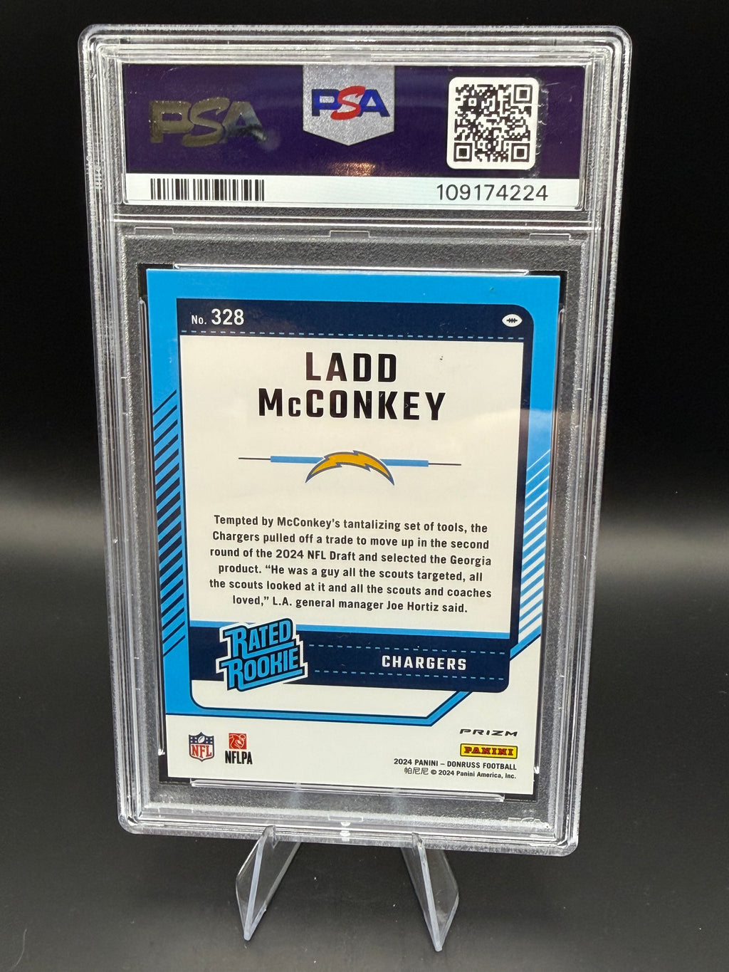 2024 Donruss Ladd McConkey Optic Preview-Pink RC