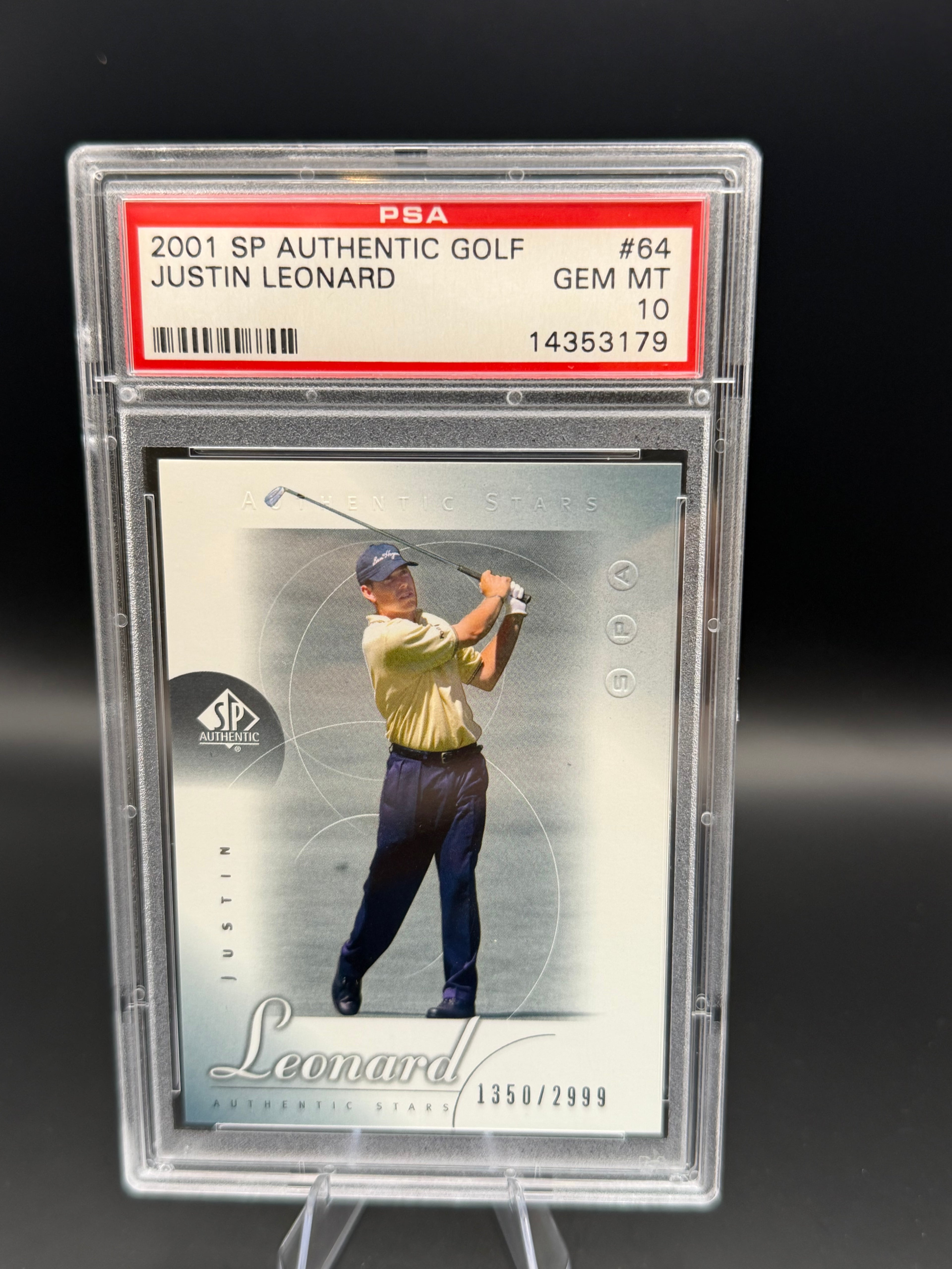 2001 SP Authentic Golf Justin Leonard /2999