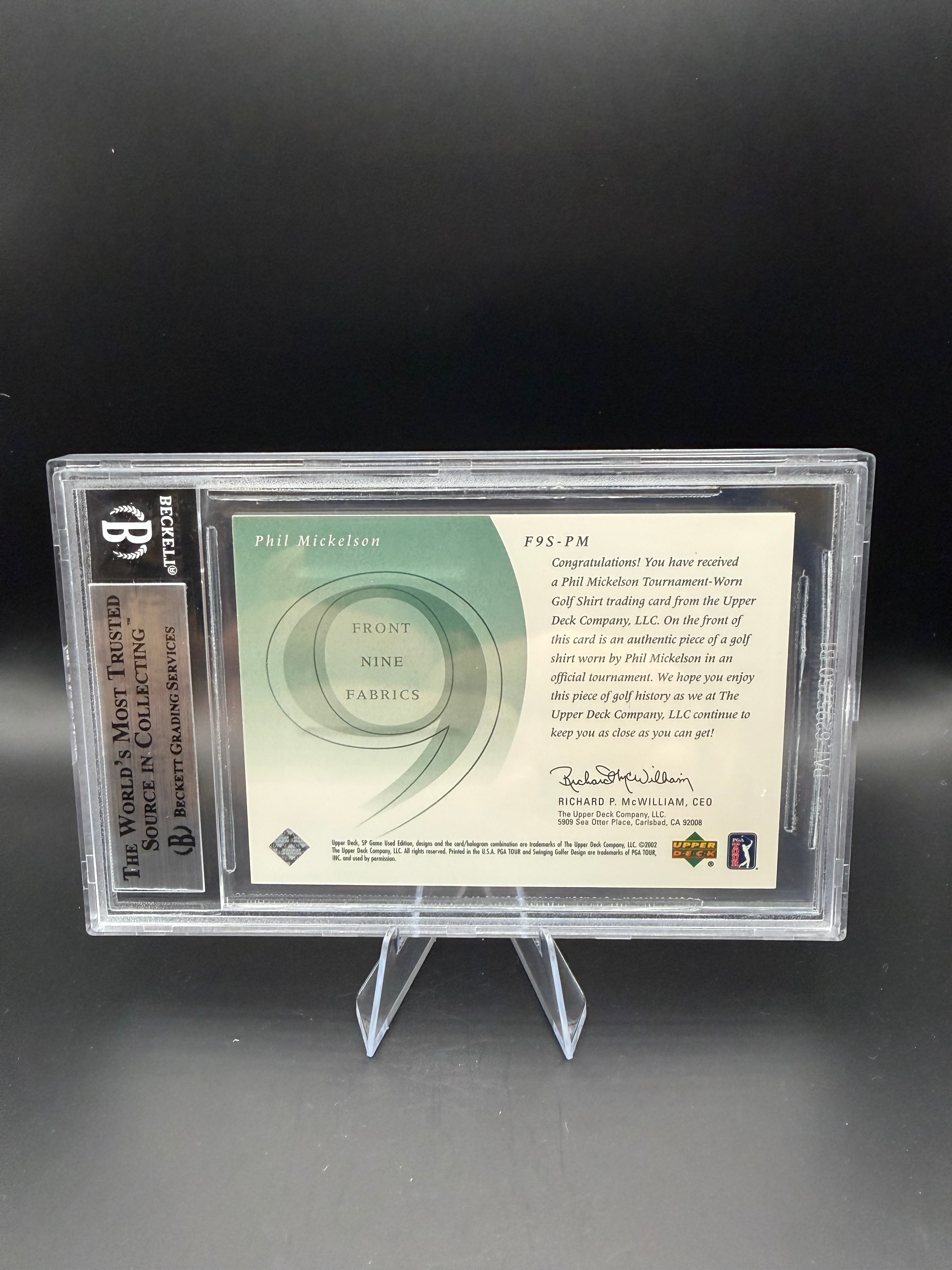 2002 SP Game Used Edition Front 9 Fabric Phil Mickelson