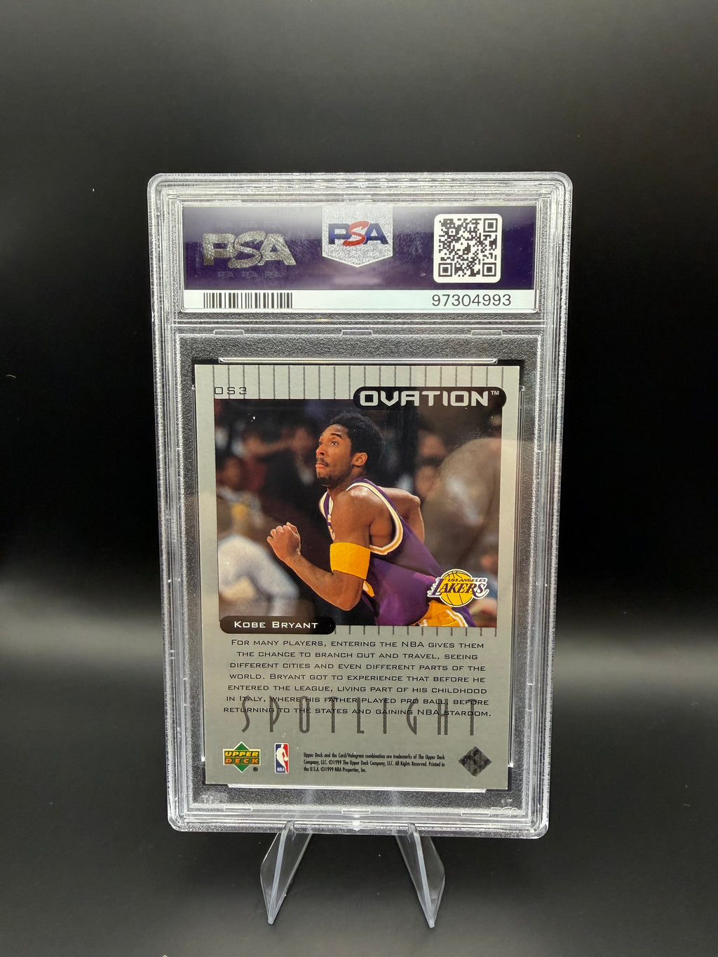 1999 U.D. Ovation Kobe Bryant Ovation Spotlight