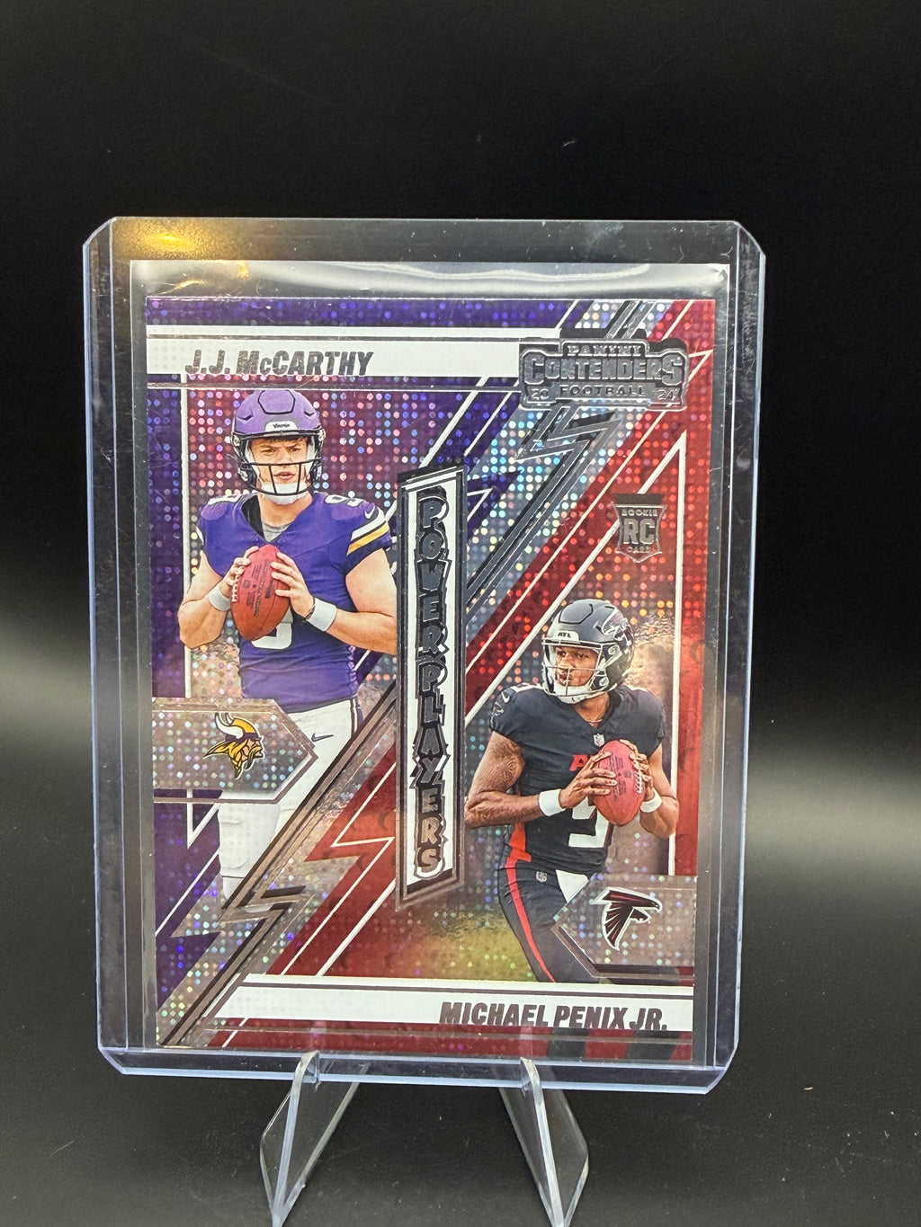 2024. Panini Contenders Power Rookie JJ McCarthy/Michael Penix Jr RC