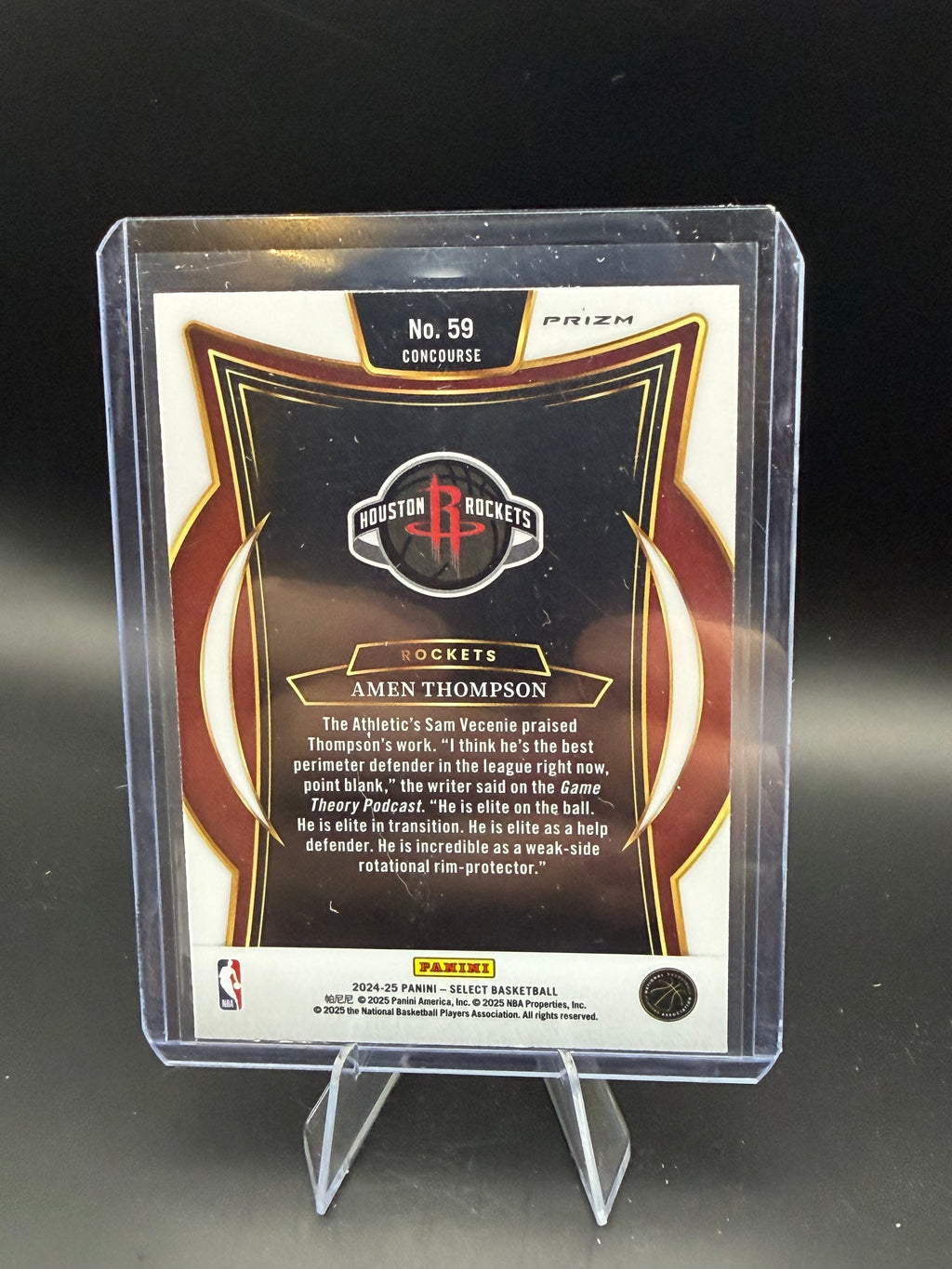 2024-25 Panini Select Concourse Tri-Color Prizm Amen Thompson