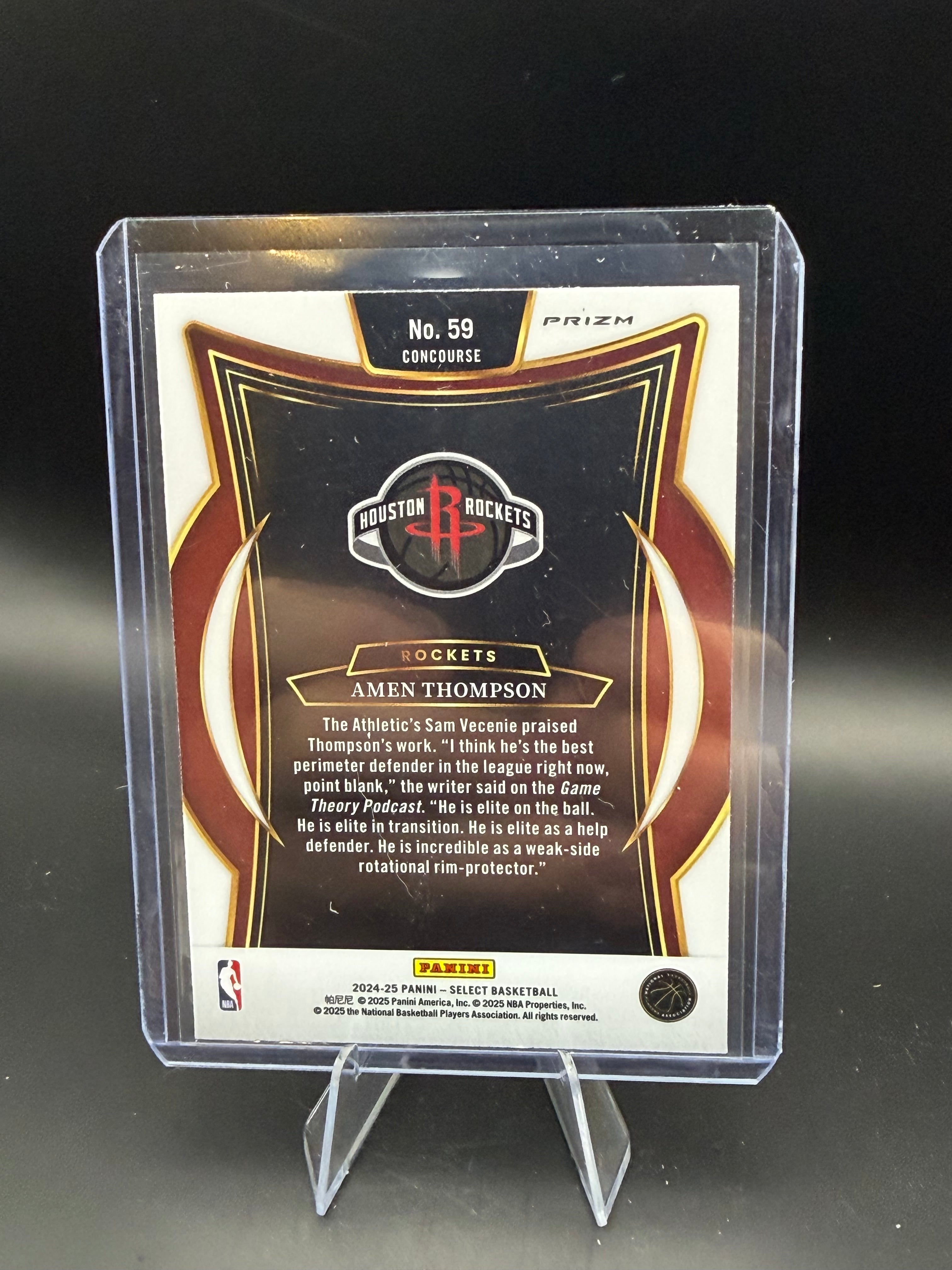 2024-25 Panini Select Concourse Tri-Color Prizm Amen Thompson