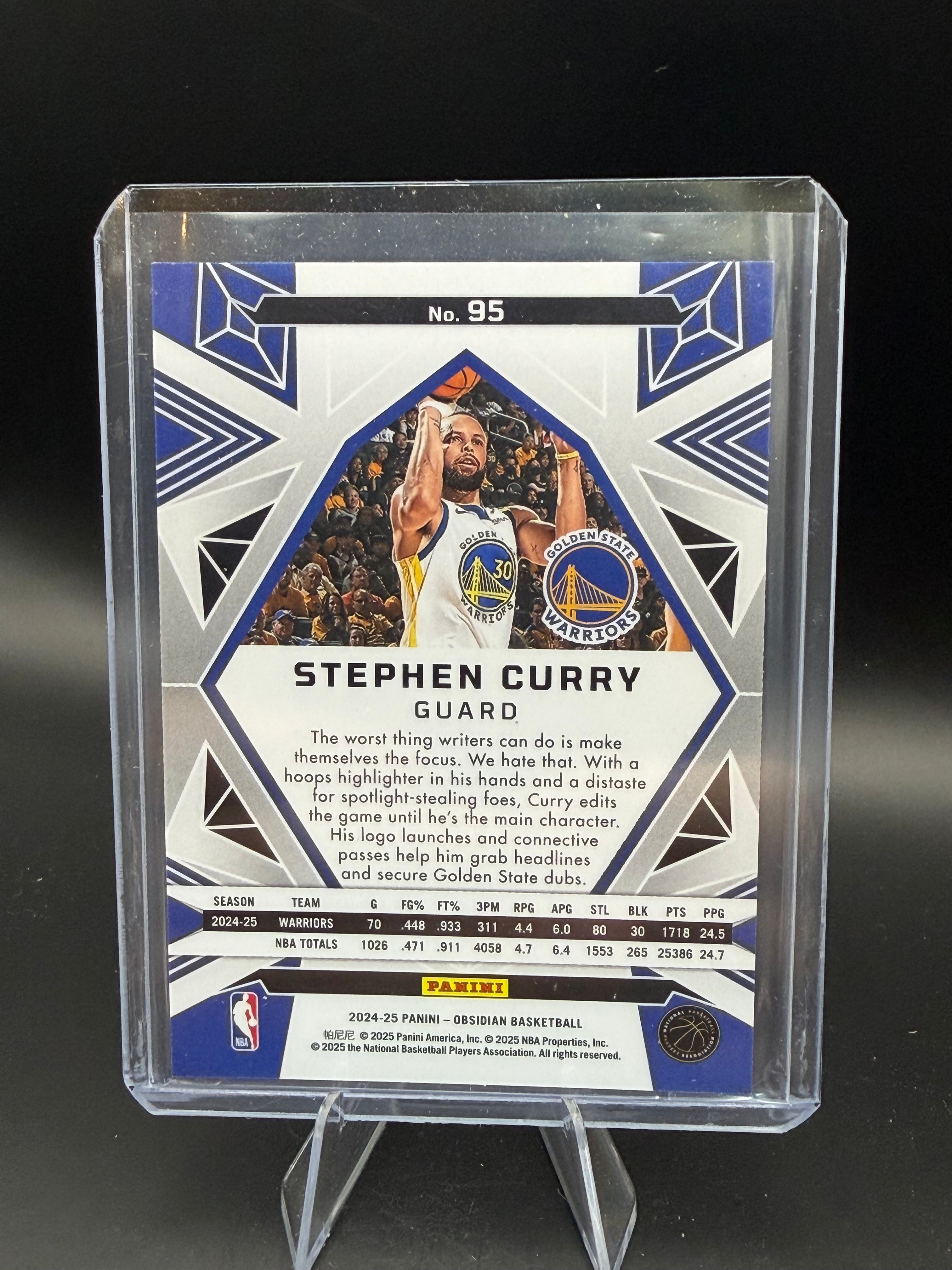 2024-25 Panini Obsidian Electric Etch Stephen Curry