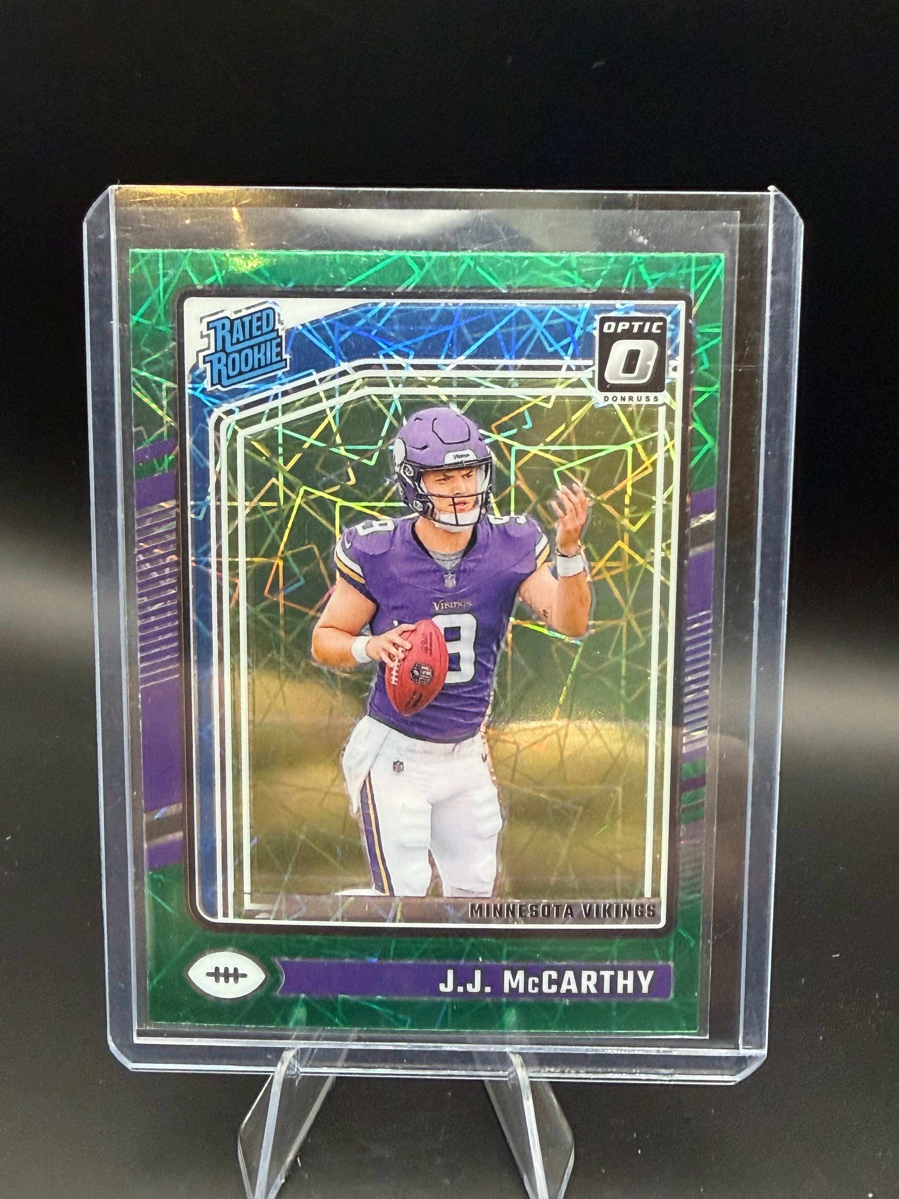2024 Donruss Optic Green Velocity Rated Rookie JJ McCarthy RC