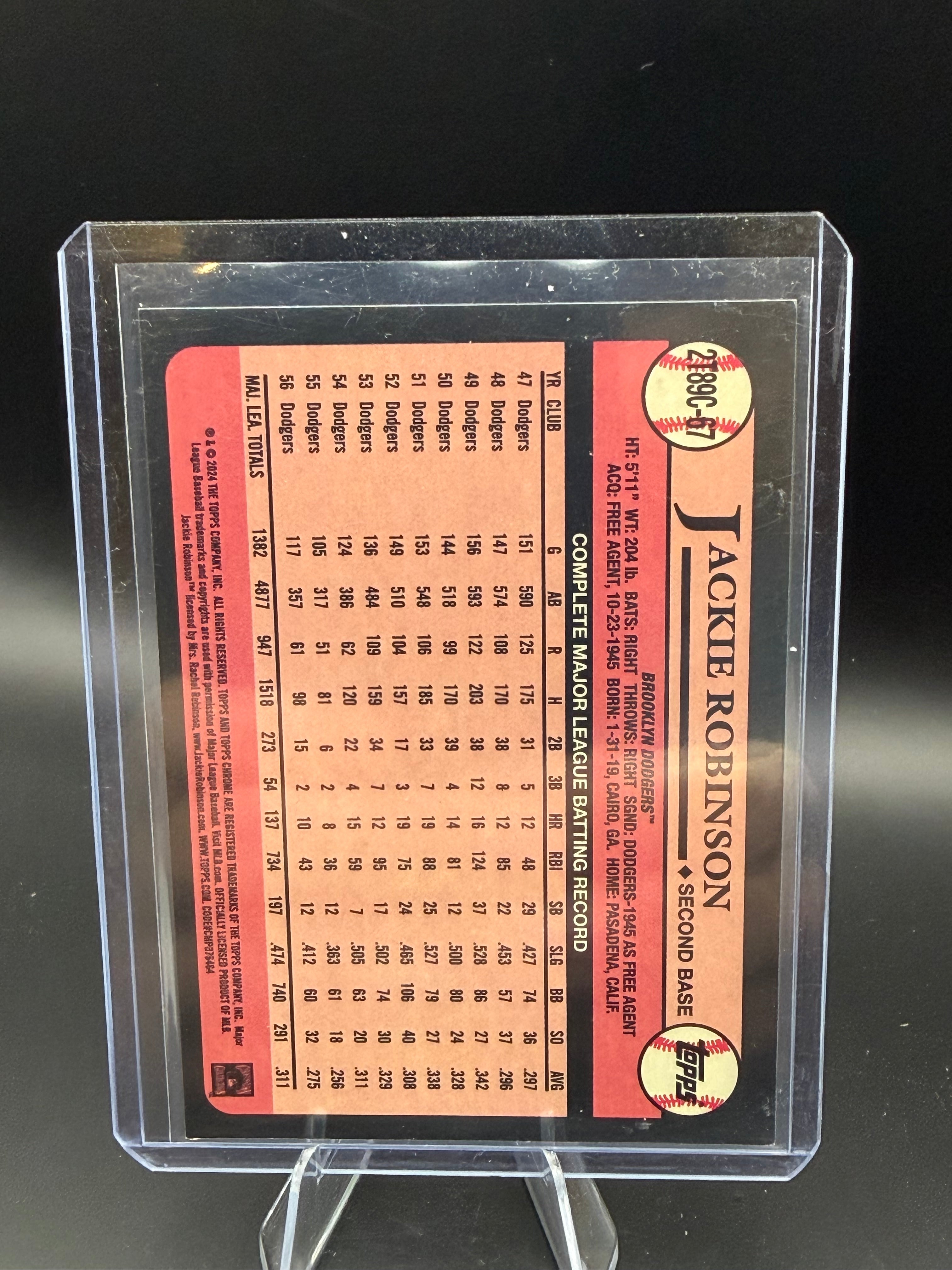 2024 Topps Chrome 1989 35th Anniversary Mojo Aqua Jackie Robinson /199