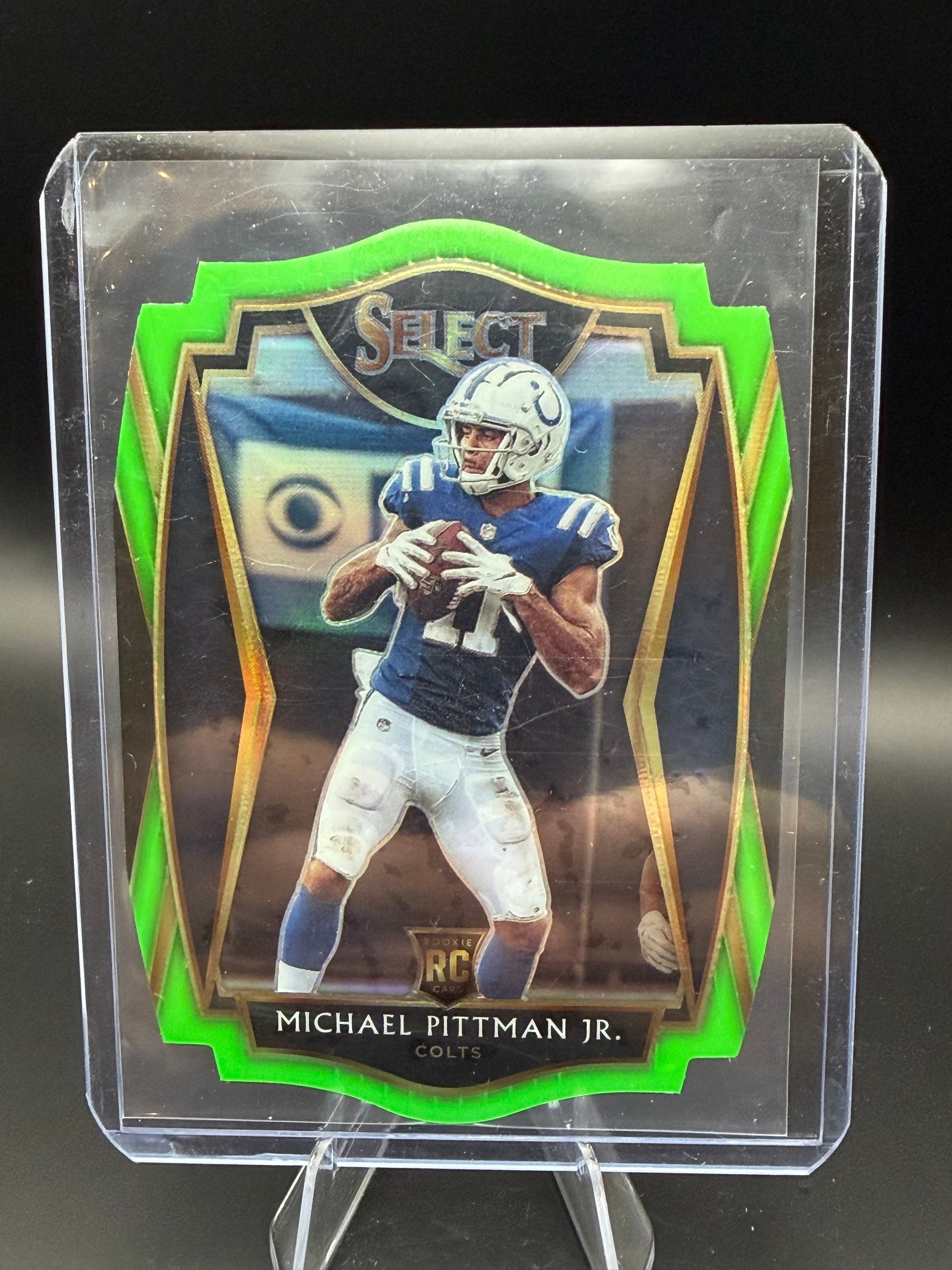 2020 Panini Select Neon Green Rookie Die Cut Michael Pittman Jr RC