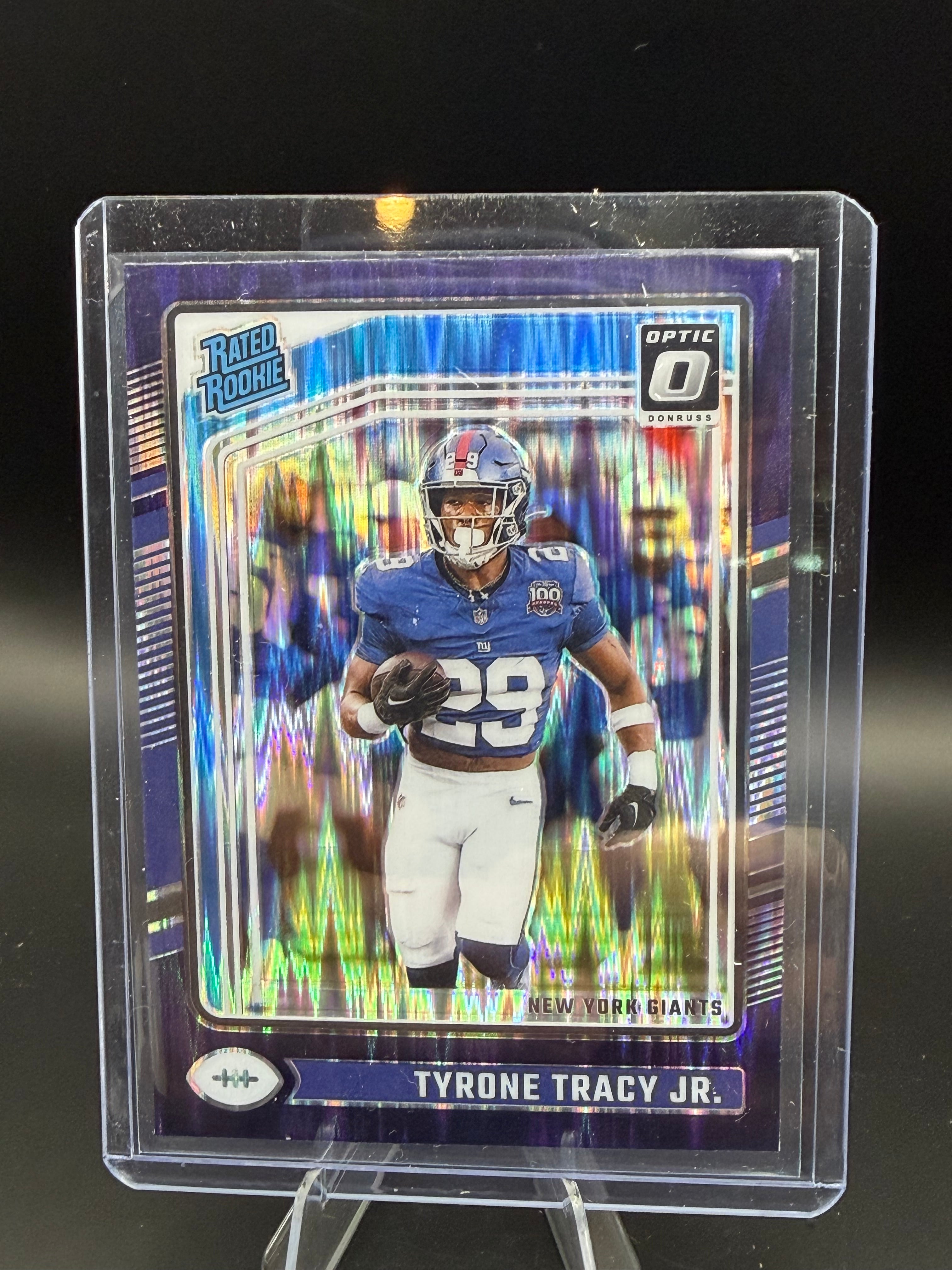 2024 Panini Optic Purple Shock Prizm Tyrone Tracy RC